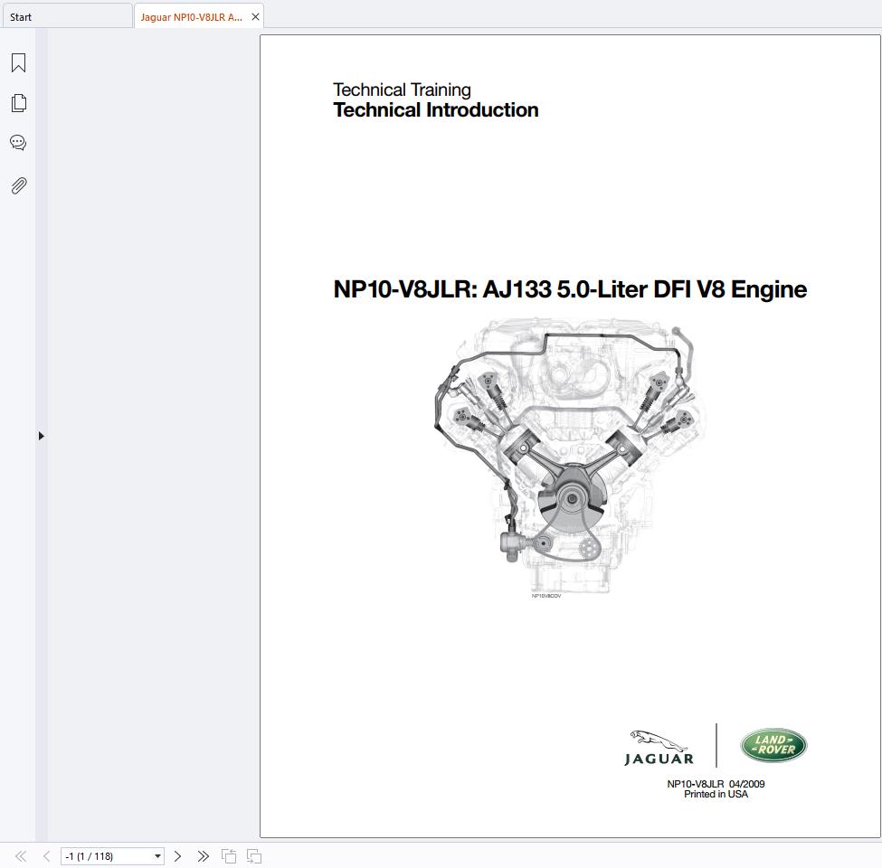 Jaguar NP10 V8JLR AJ133 5.0 Liter DFI V8 Engine Technical Training (1)