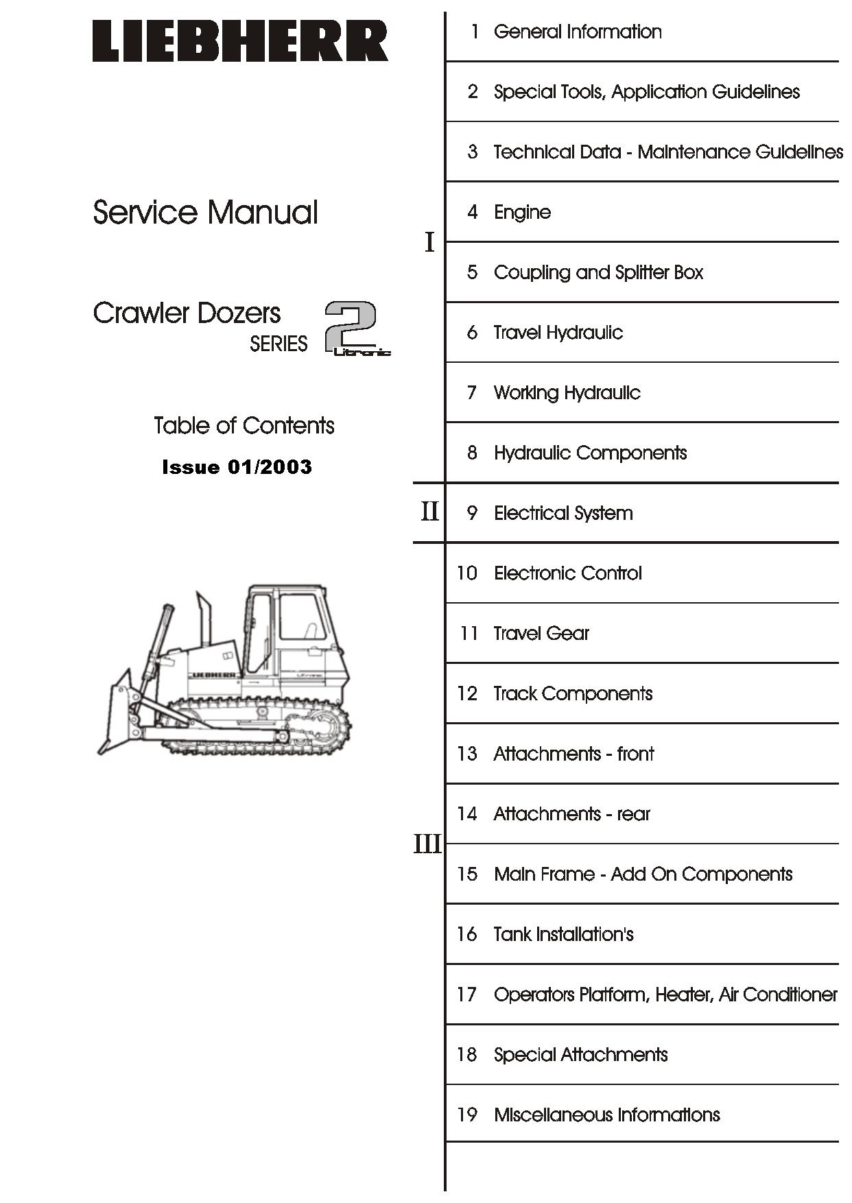 John Deere 1050C 950C Liebherr 742 752 Crawler Dozers Repair Manual TM1946 (1)