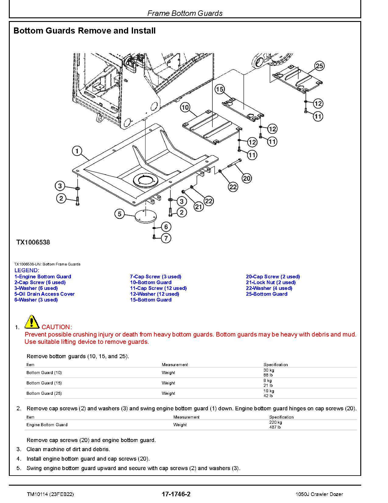 John Deere 1050J Crawler Dozers Repair Manual TM10114 (2)