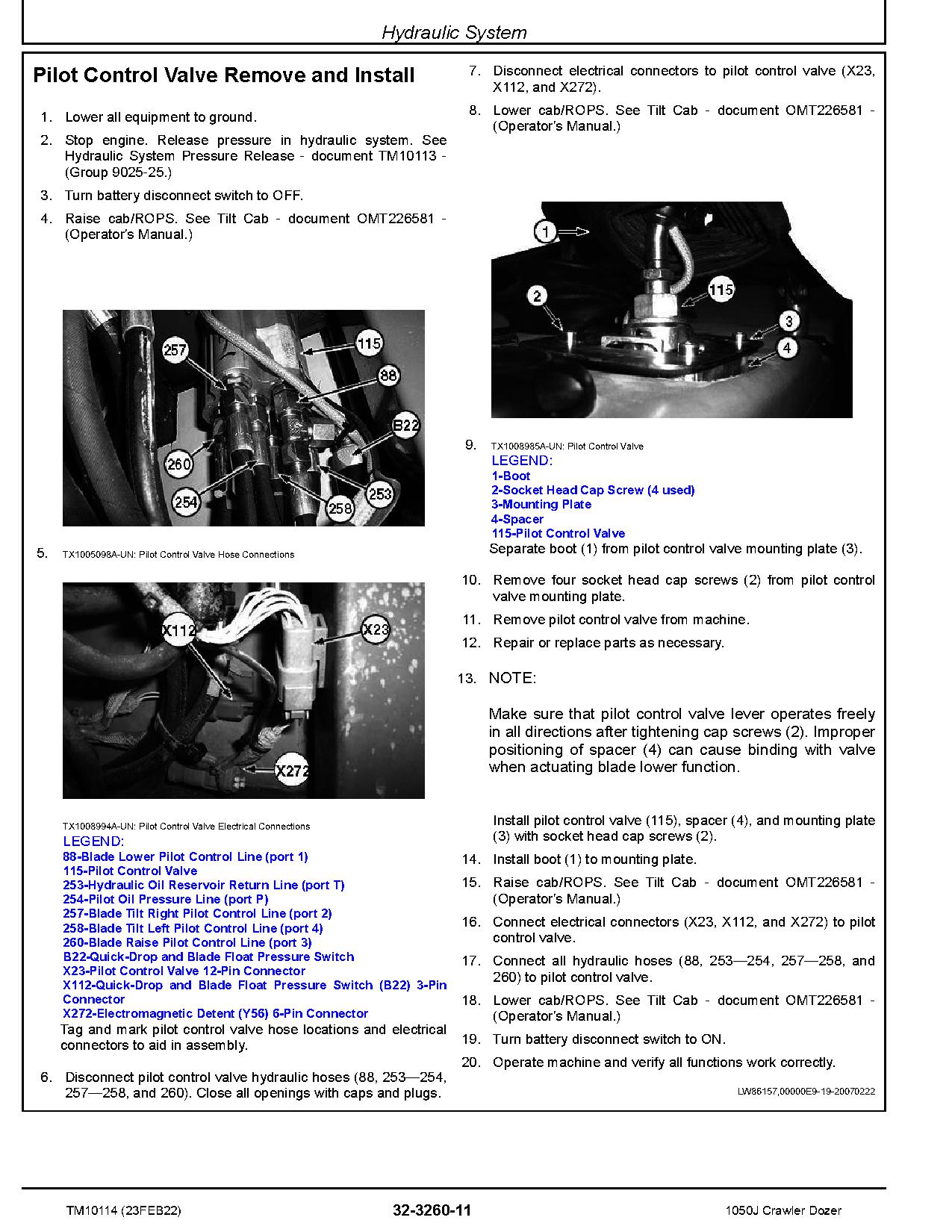 John Deere 1050J Crawler Dozers Repair Manual TM10114 (4)