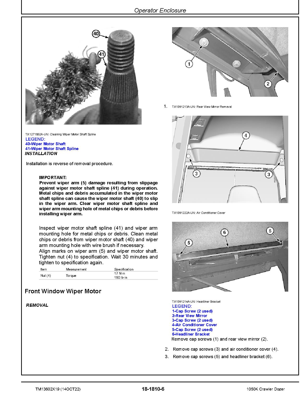 John Deere 1050K Crawler Dozers Repair Manual TM13602X19 (3)
