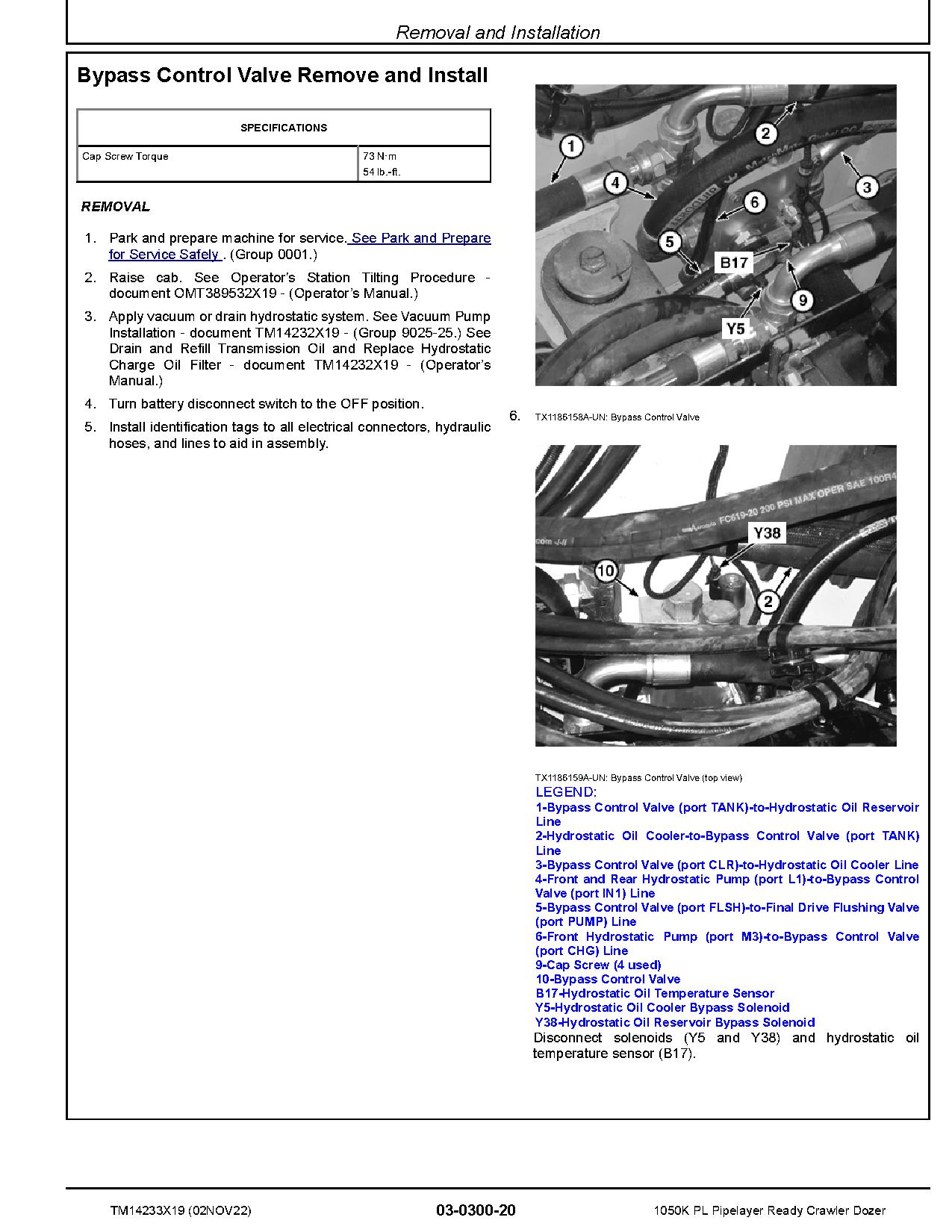 John Deere 1050K PL Pipelayer Ready Crawler Dozers Repair Manual TM14233X19 (2)