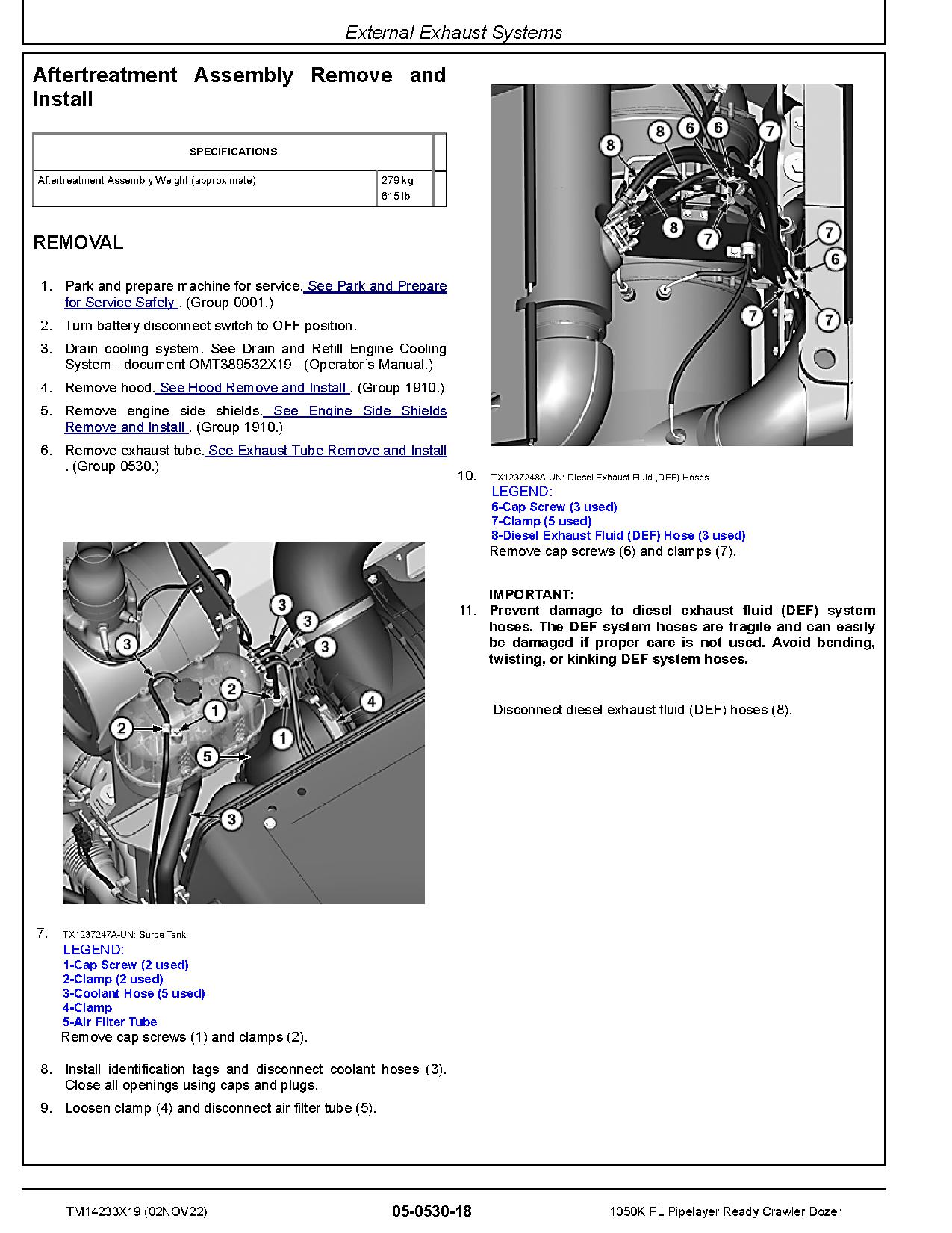 John Deere 1050K PL Pipelayer Ready Crawler Dozers Repair Manual TM14233X19 (4)