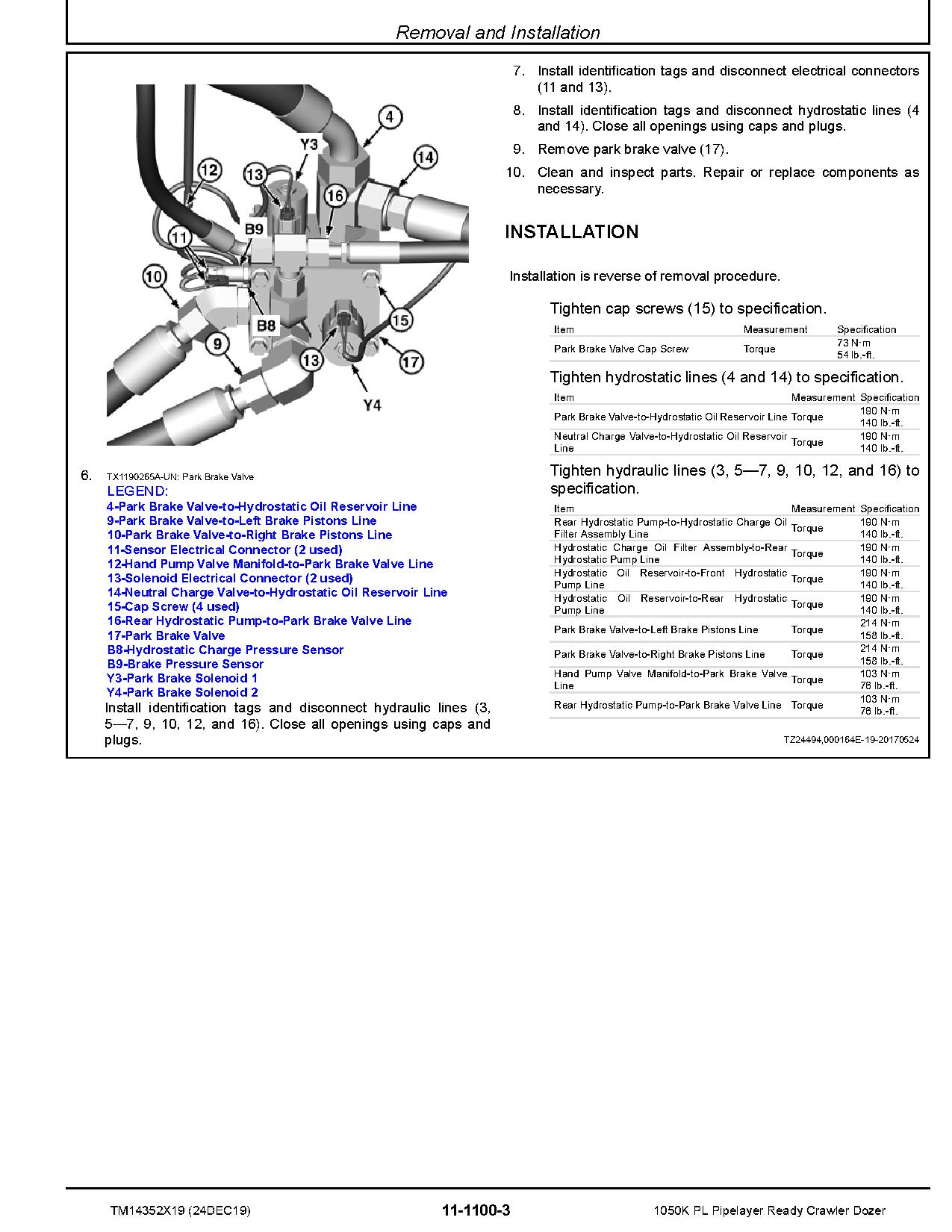 John Deere 1050K PL Pipelayer Ready Crawlers Repair Manual TM14352X19 (3)