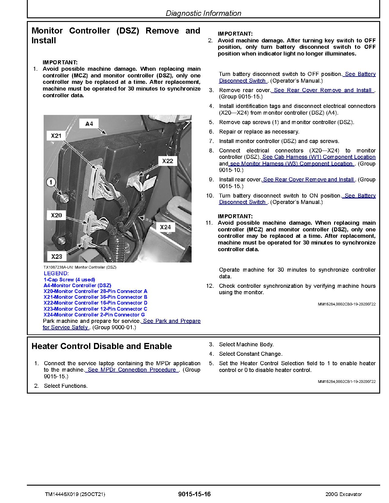 John Deere 200 G Tier Crawler Excavators Operation and Test Manual TM14446X019 (3)