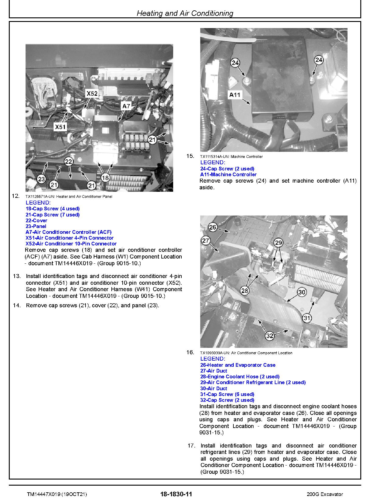 John Deere 200 G Tier Crawler Excavators Repair Manual TM14447X019 (2)