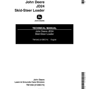 John Deere 24 JD24 Skid Steer Loaders Technical Manual TM1042 (1)