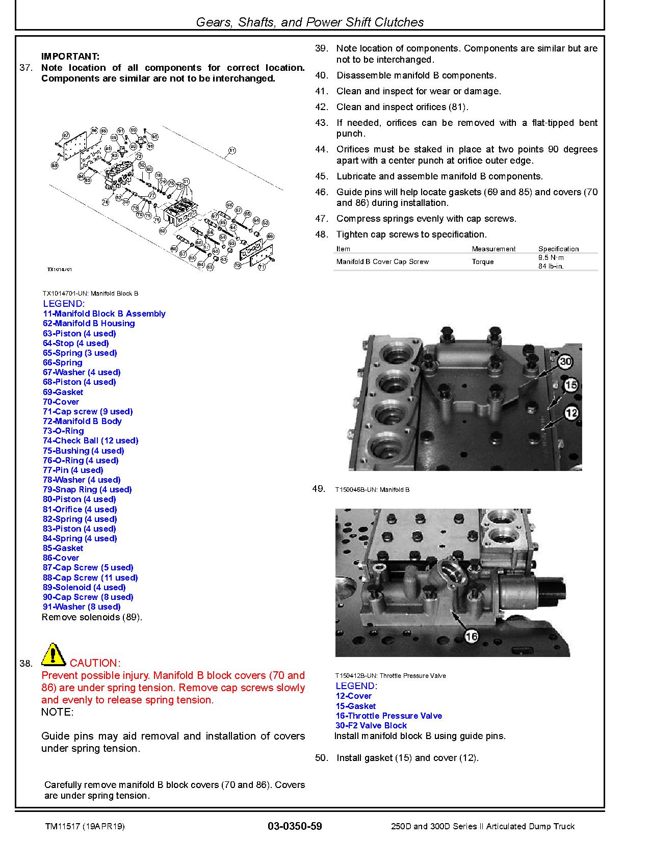 John Deere 250D 300D Articulated Dump Trucks Repair Manual TM11517 (3)