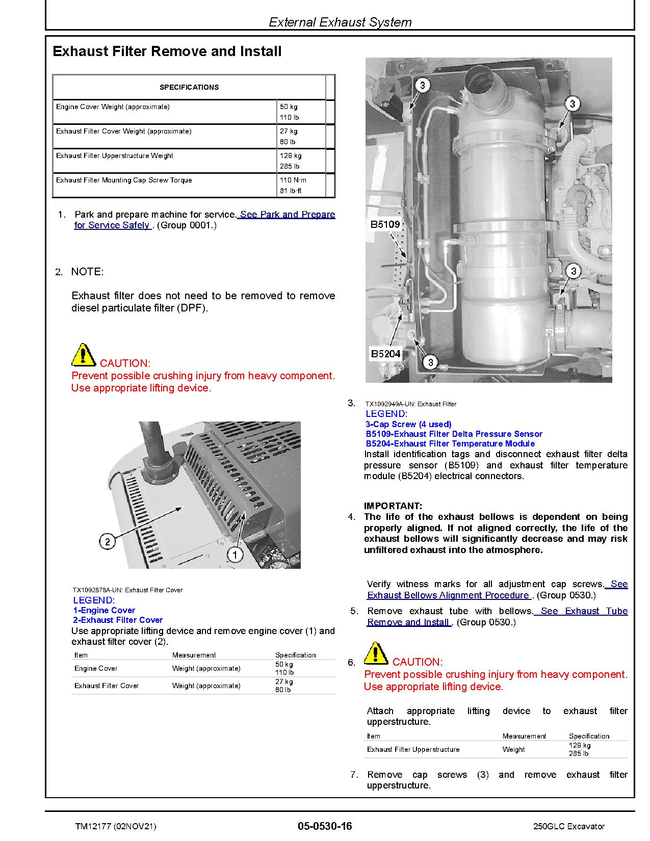 John Deere 250GLC Crawler Excavators Repair Manual TM12177 (3)