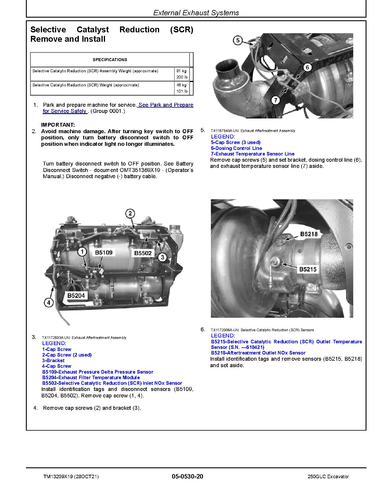 John Deere 250GLC Crawler Excavators Repair Manual TM13209X19 (2)