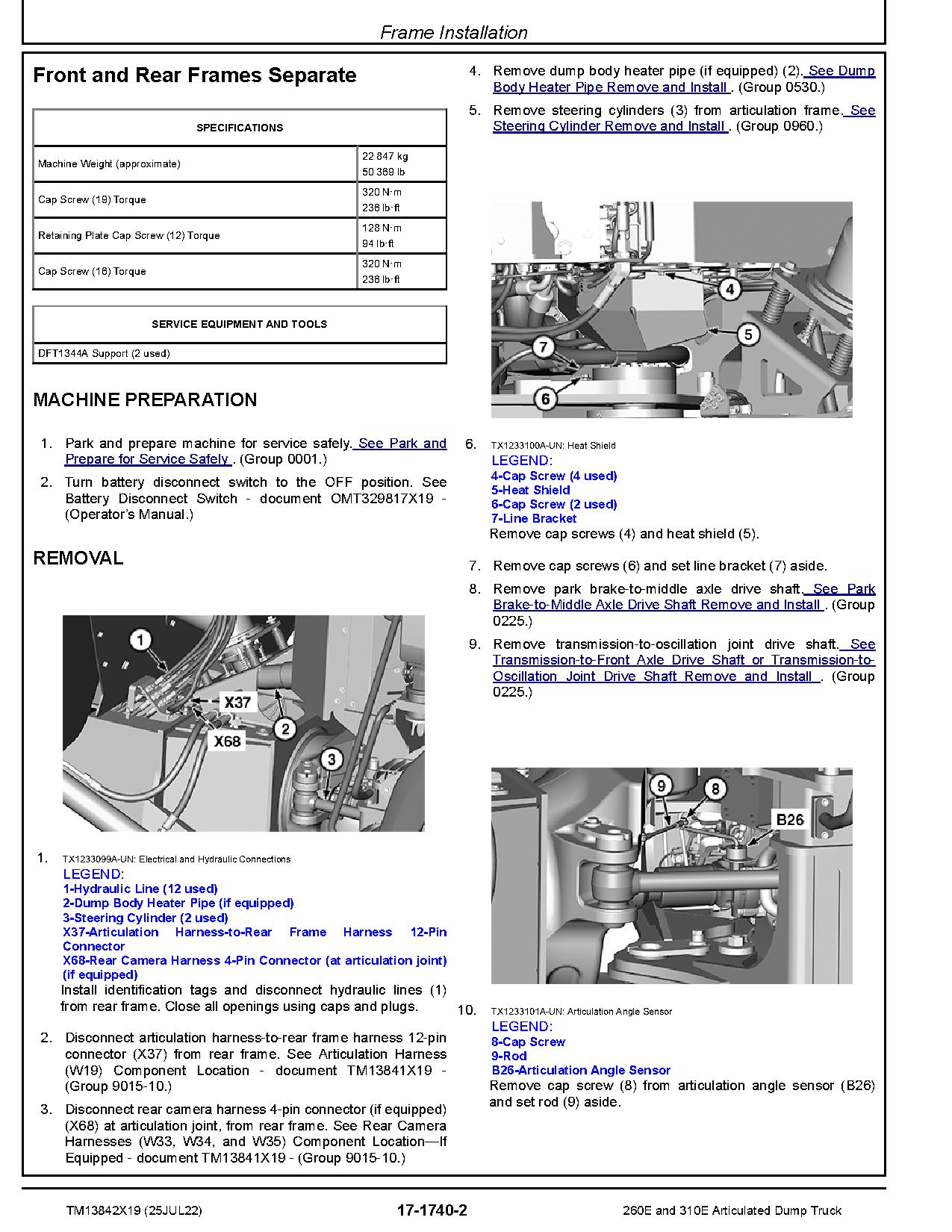 John Deere 260E 310E Articulated Dump Trucks Repair Manual TM13842X19 (4)