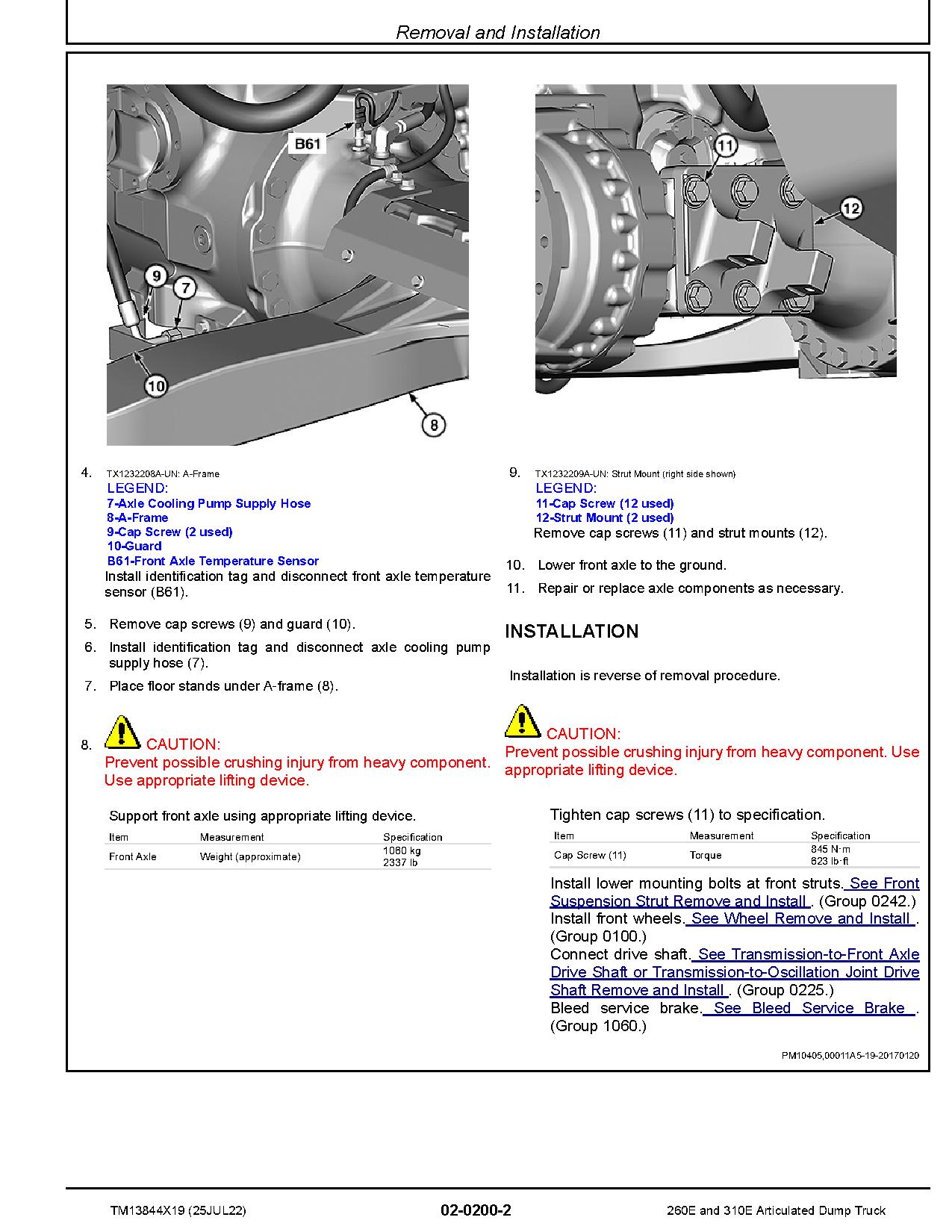 John Deere 260E 310E Articulated Dump Trucks Repair Manual TM13844X19 (2)
