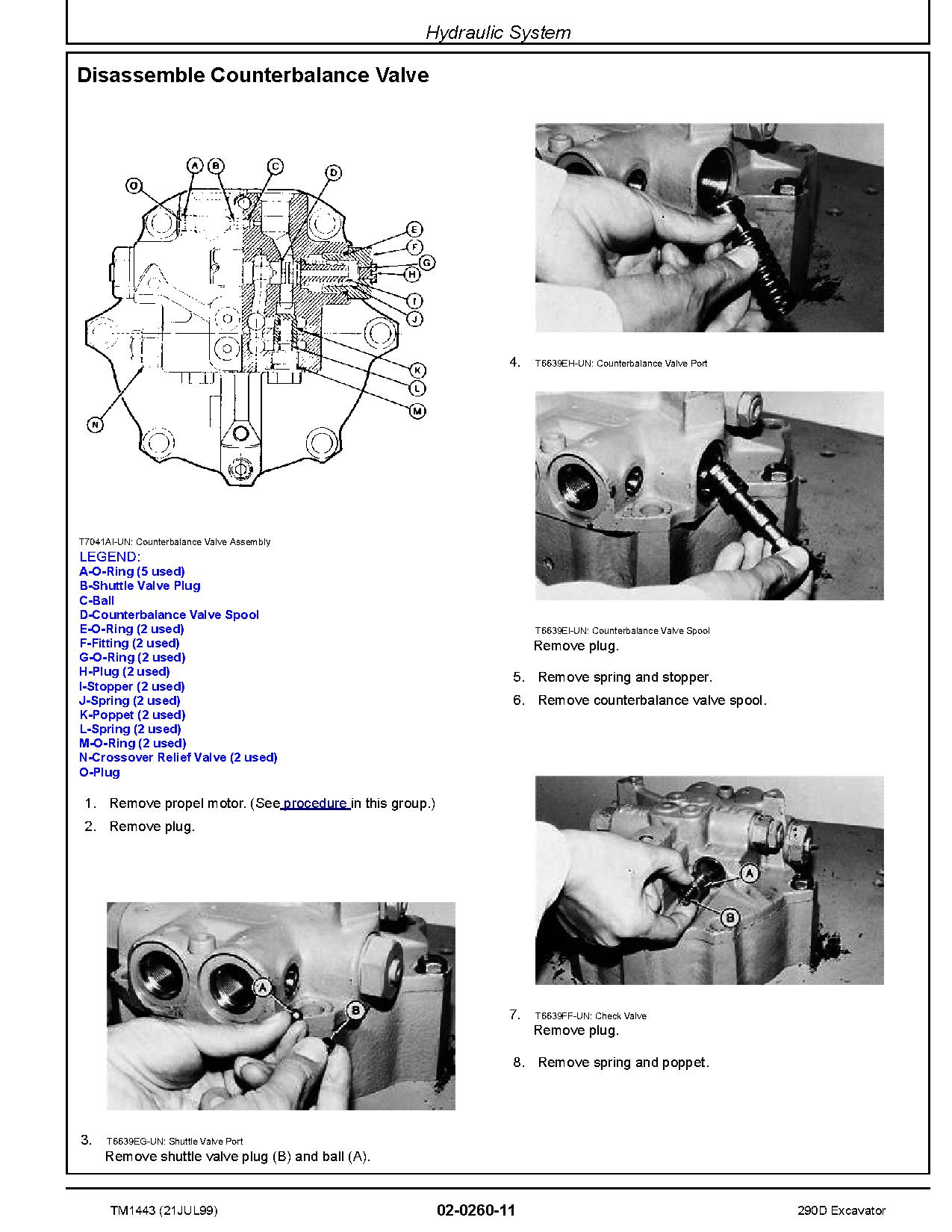 John Deere 290D Crawler Excavators Repair Manual TM1443 (2)