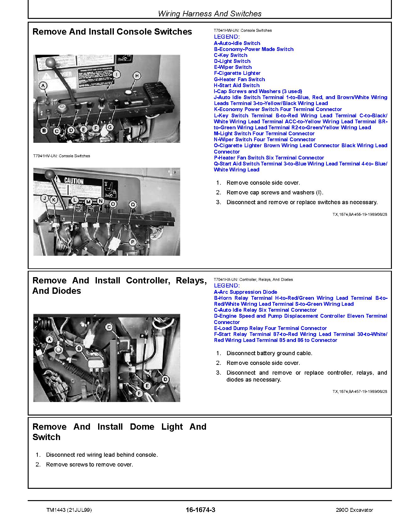 John Deere 290D Crawler Excavators Repair Manual TM1443 (4)