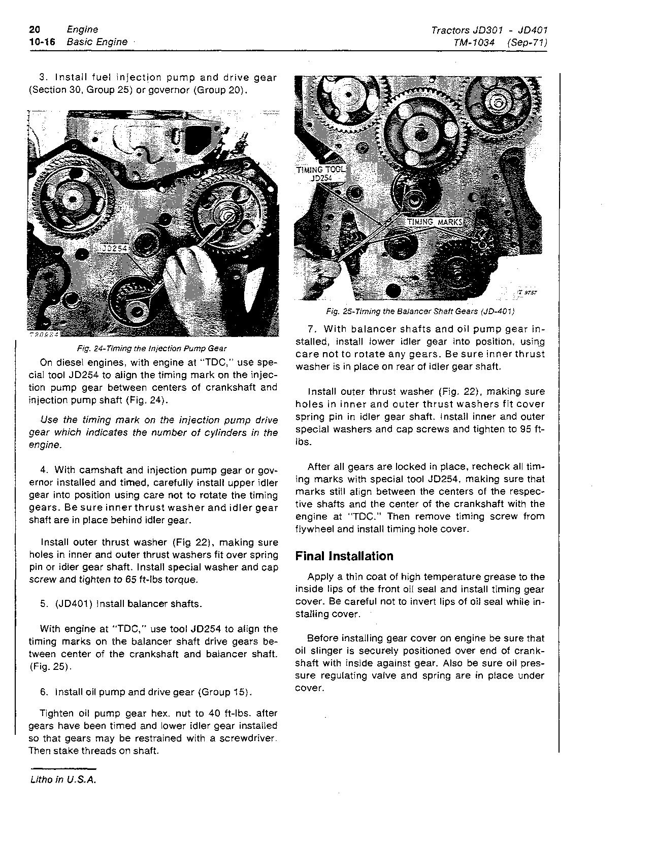 John Deere 301 401 Tractor Loaders Technical Manual TM1034 (2)