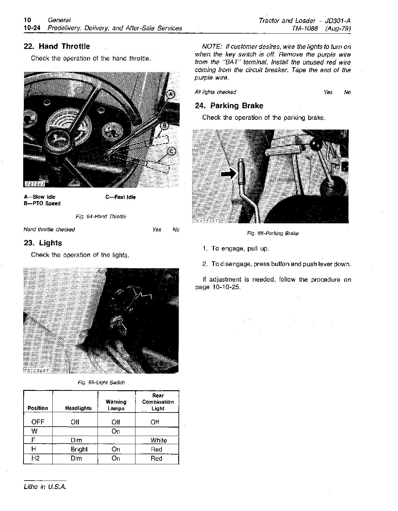 John Deere 301A JD301A Tractor Loaders Technical Manual TM1088 (2)