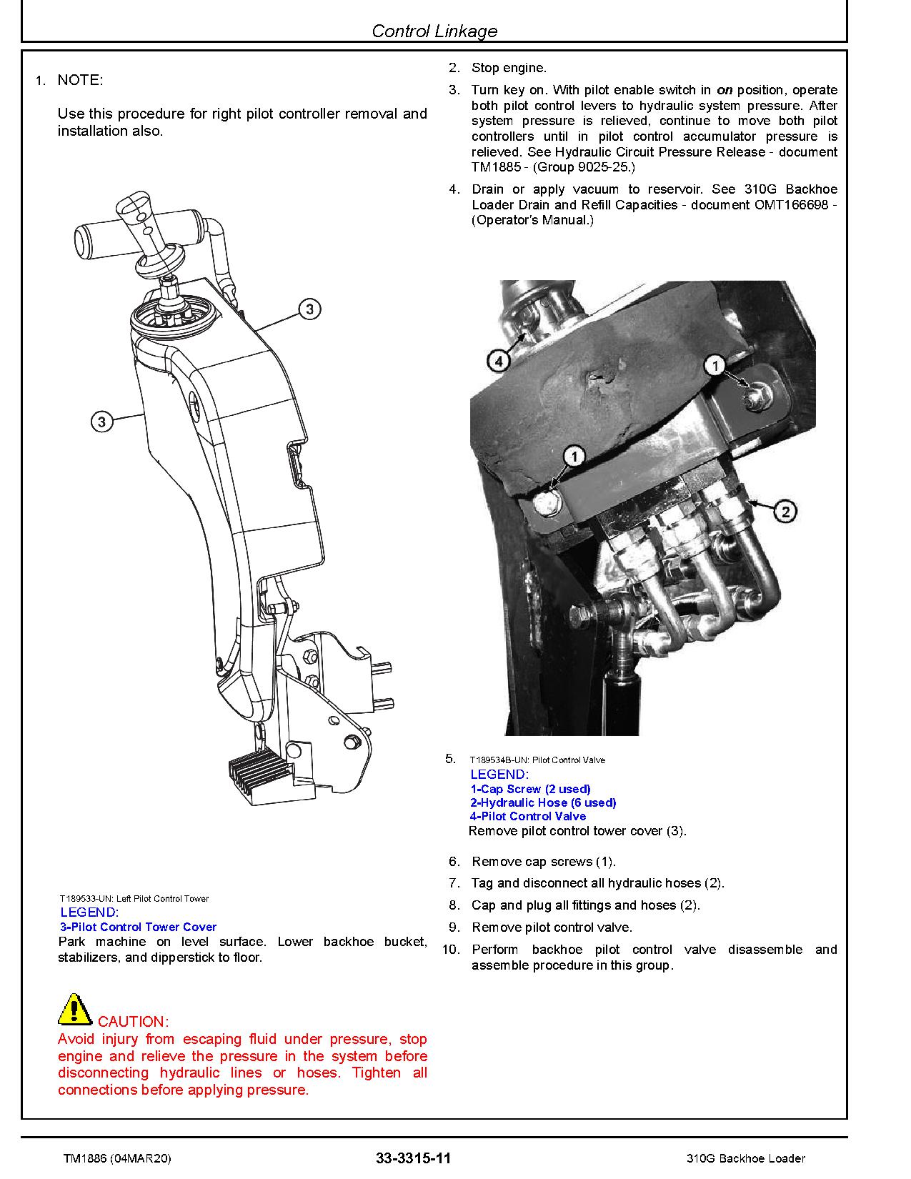 John Deere 310G Backhoe Loaders Repair Manual TM1886 (4)