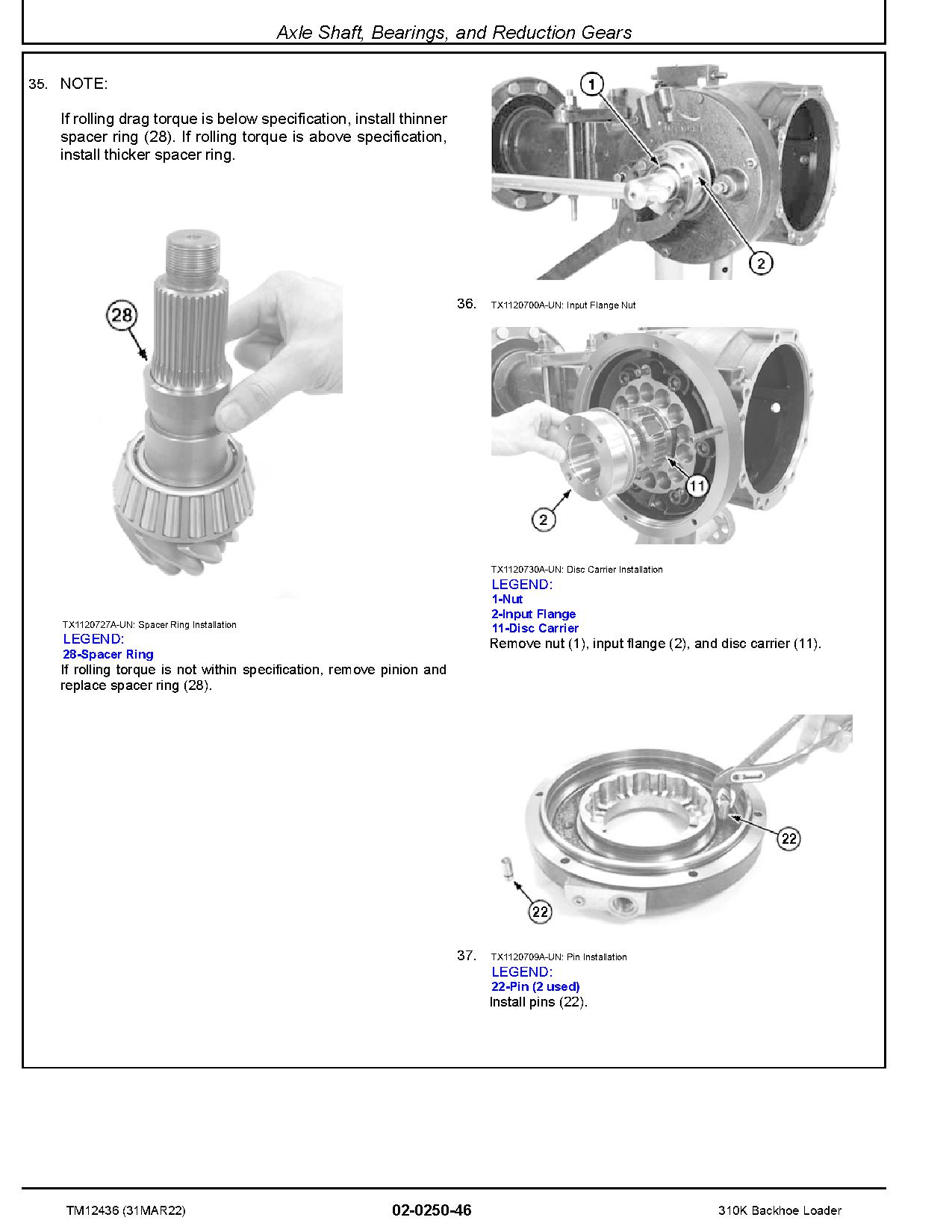 John Deere 310K Backhoe Loaders Repair Manual TM12436 (2)