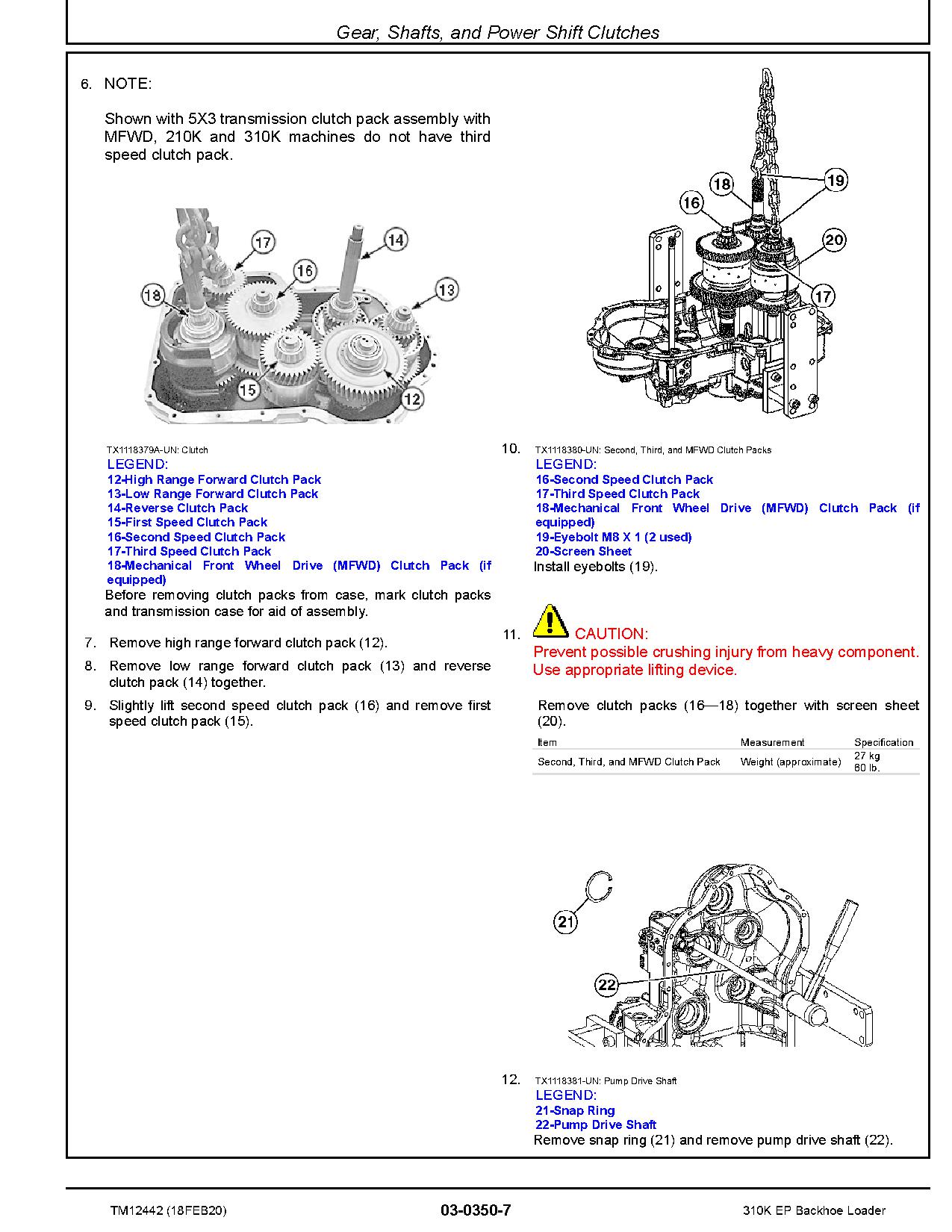 John Deere 310K Backhoe Loaders Repair Manual TM12442 (3)