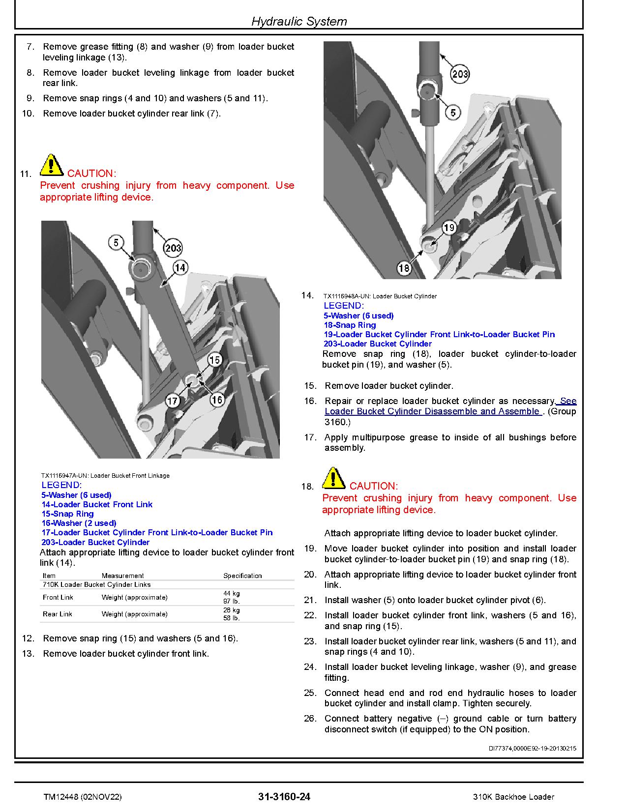 John Deere 310K Backhoe Loaders Repair Manual TM12448 (4)