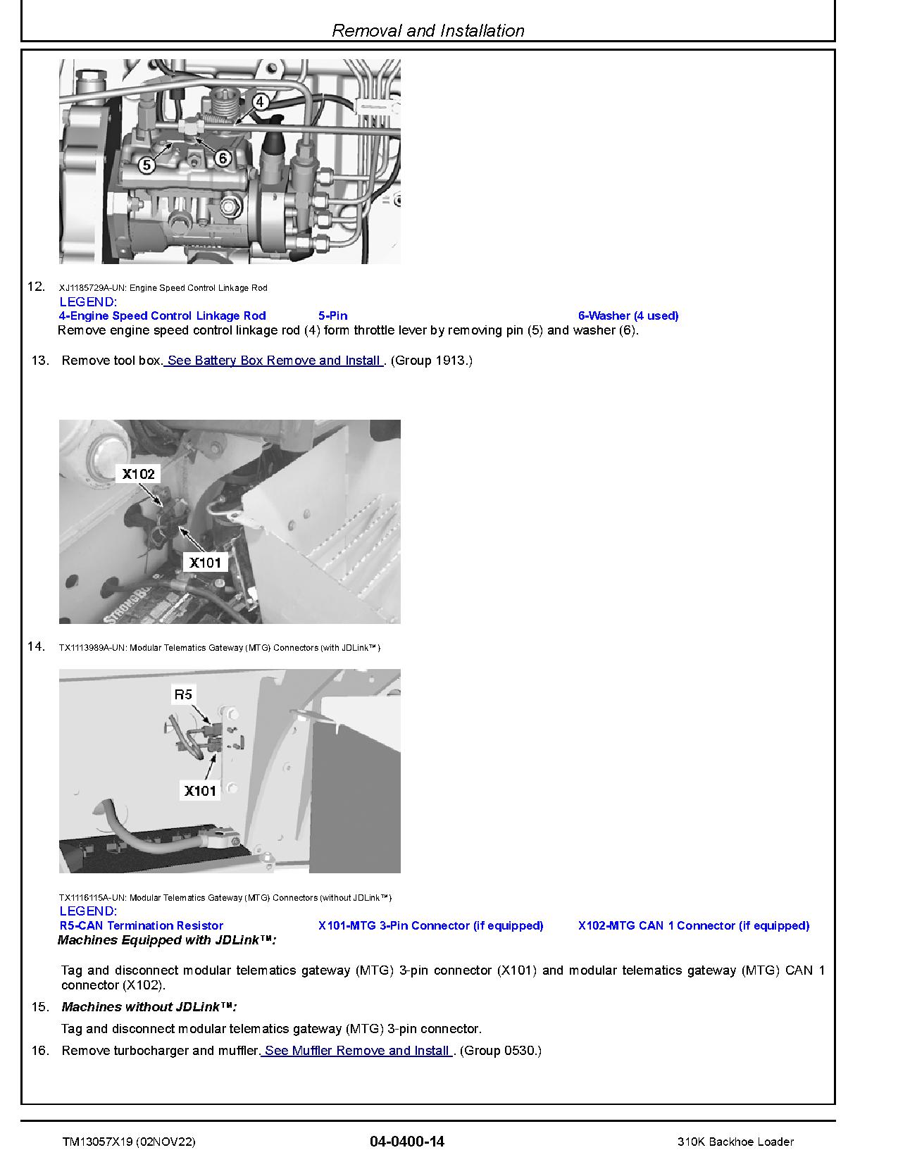 John Deere 310K Backhoe Loaders Repair Manual TM13057X19 (2)