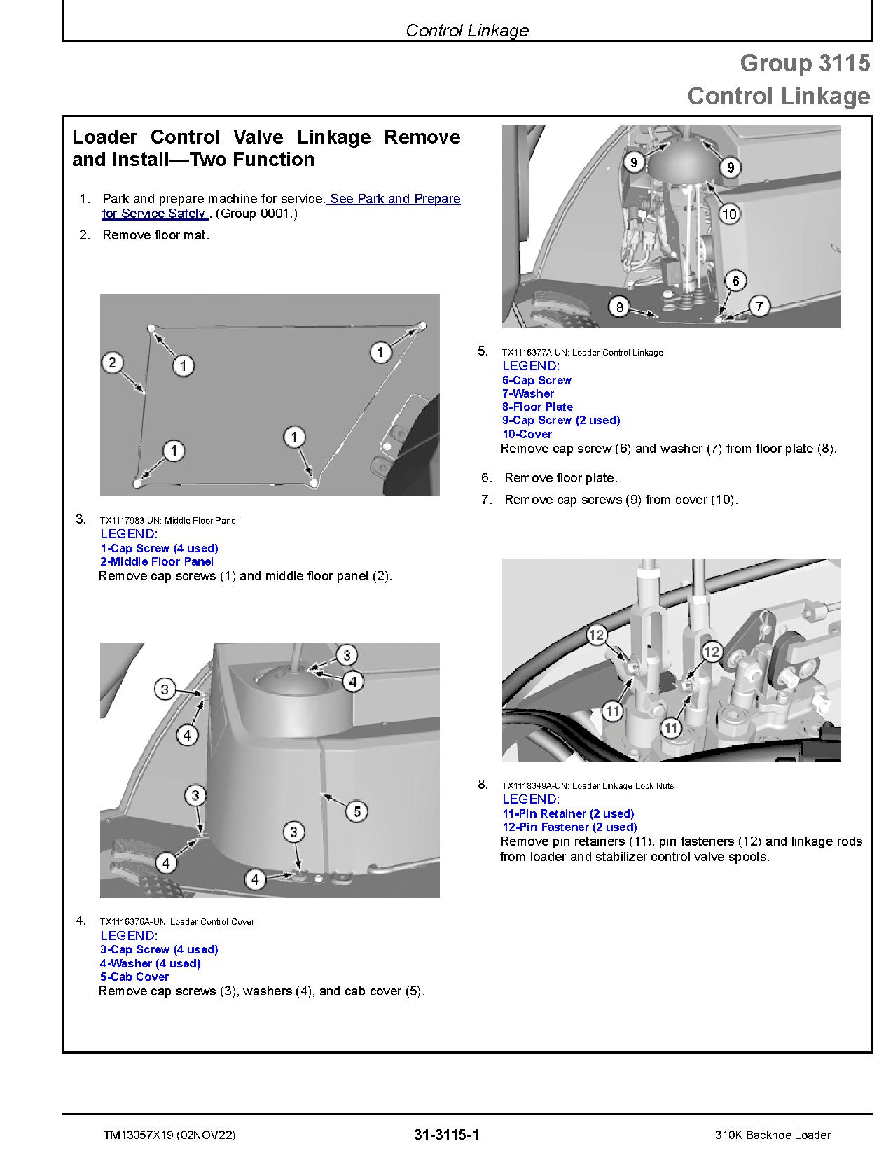 John Deere 310K Backhoe Loaders Repair Manual TM13057X19 (3)