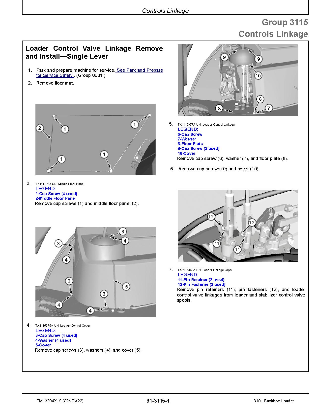 John Deere 310L Backhoe Loaders Repair Manual TM13294X19 (3)