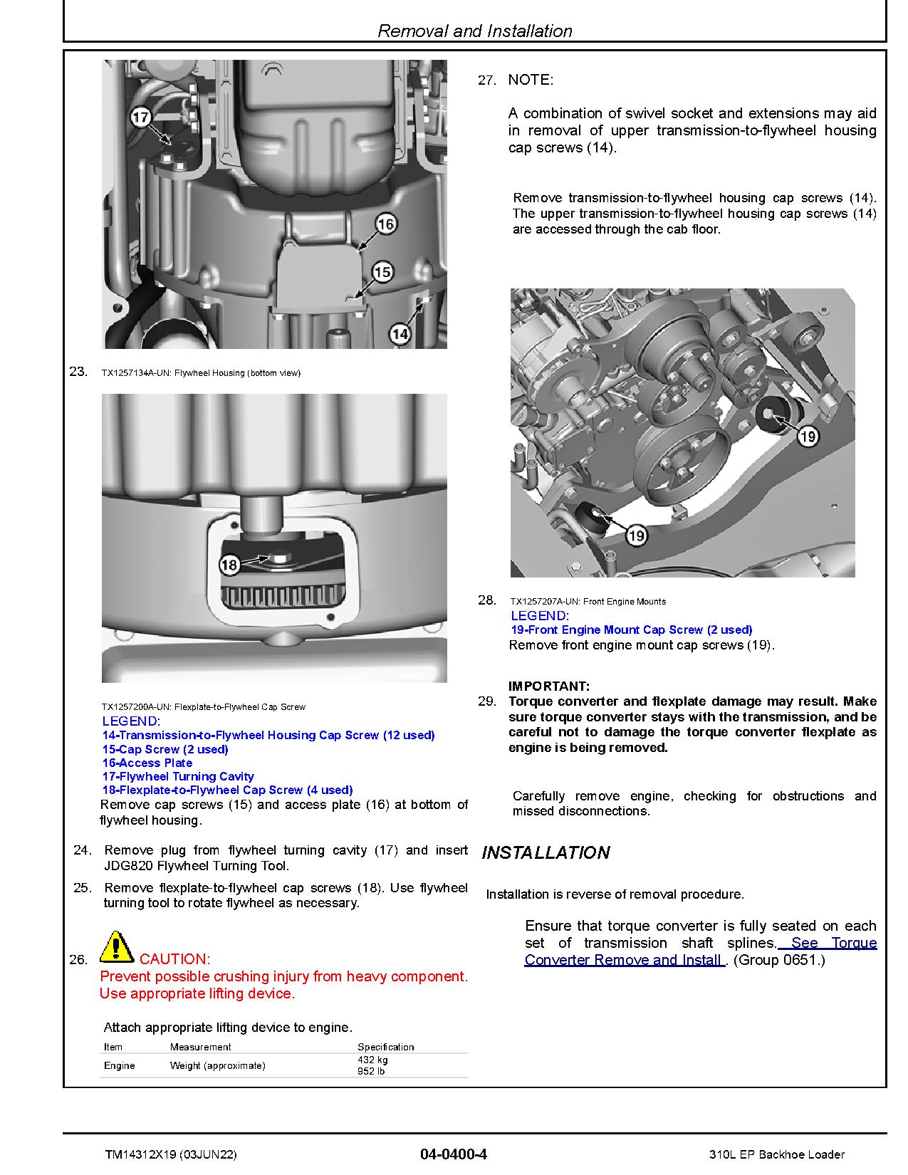 John Deere 310L Backhoe Loaders Repair Manual TM14312X19 (2)
