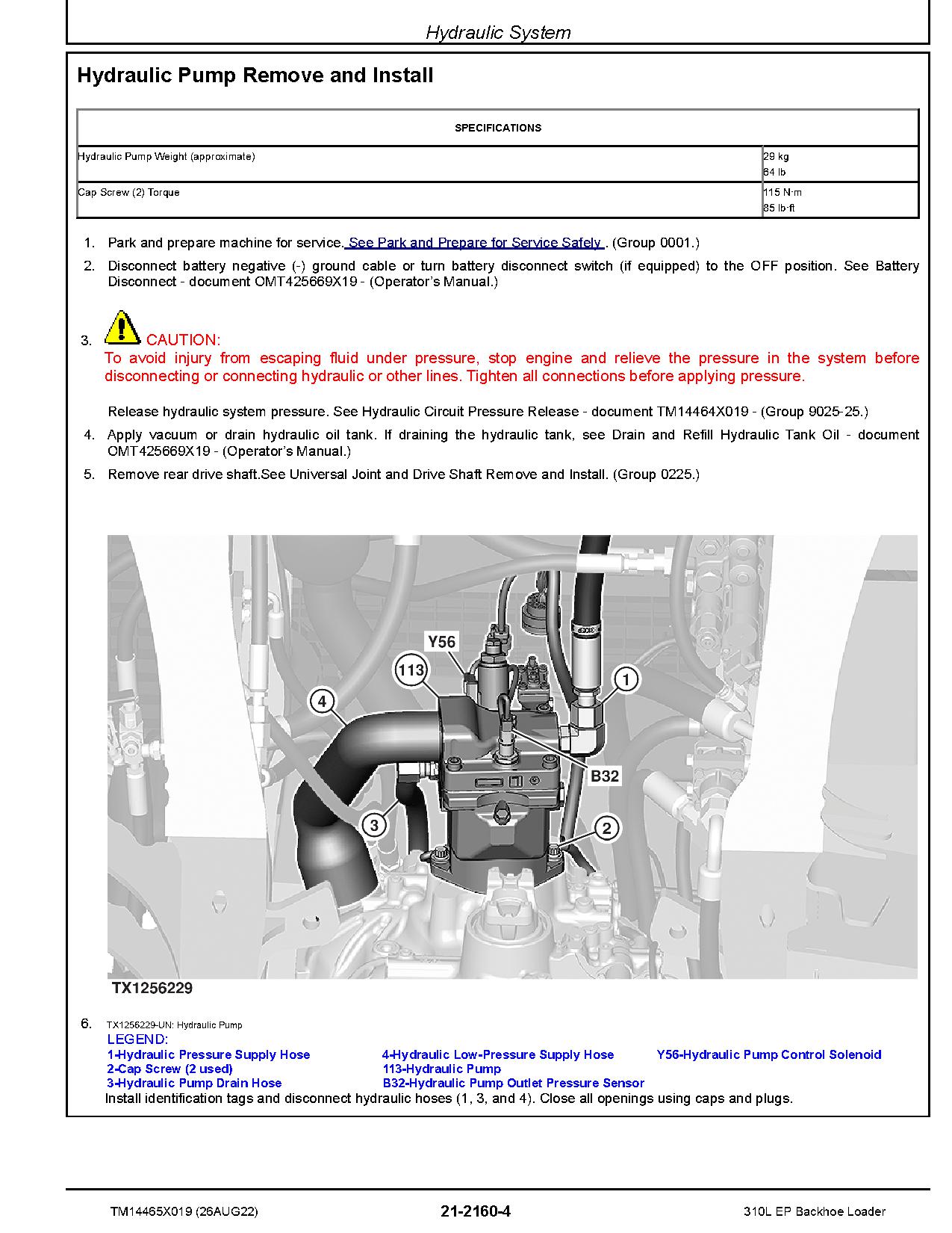 John Deere 310L Backhoe Loaders Repair Manual TM14465X019 (4)