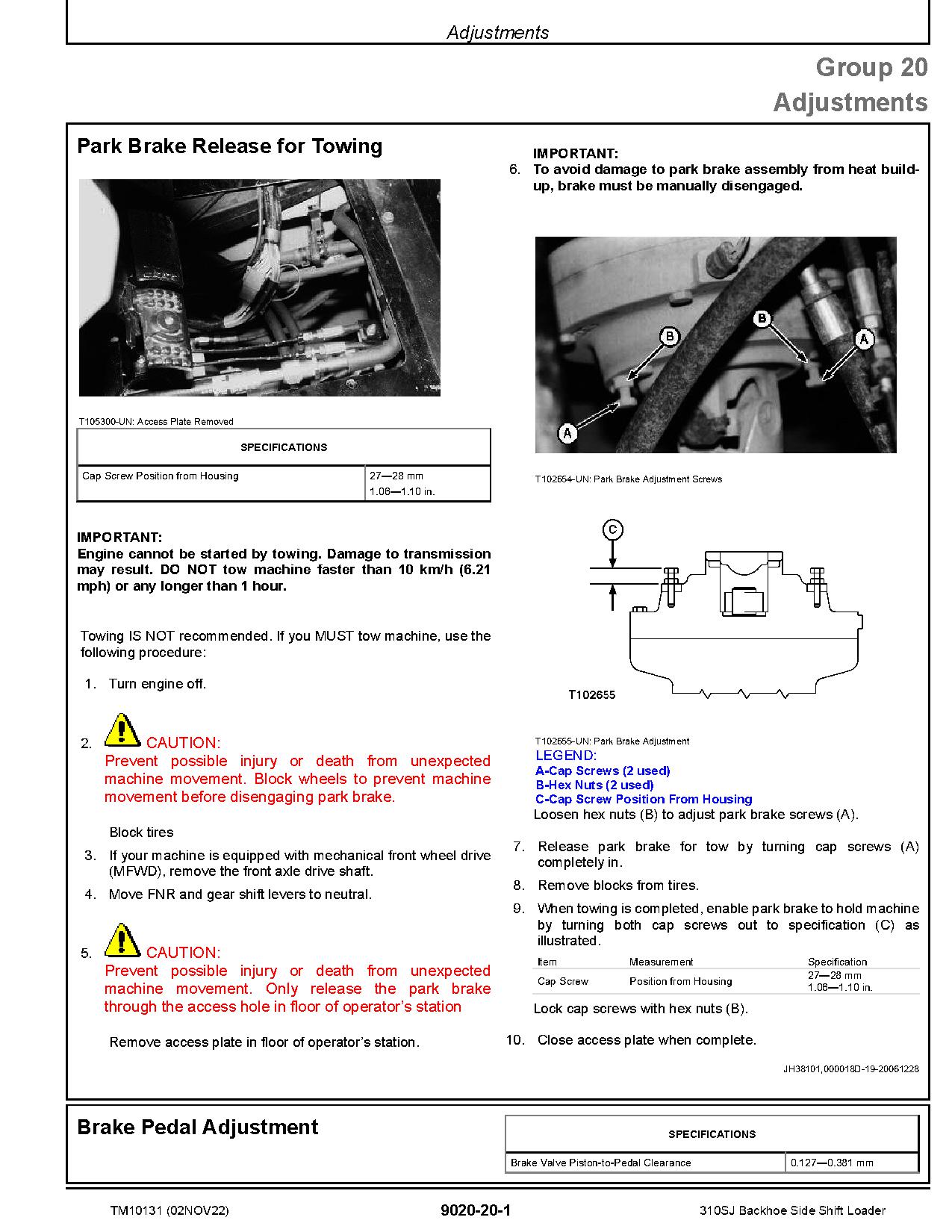 John Deere 310SJ Side Shift Backhoe Loaders Operation and Test Manual TM10131 (2)