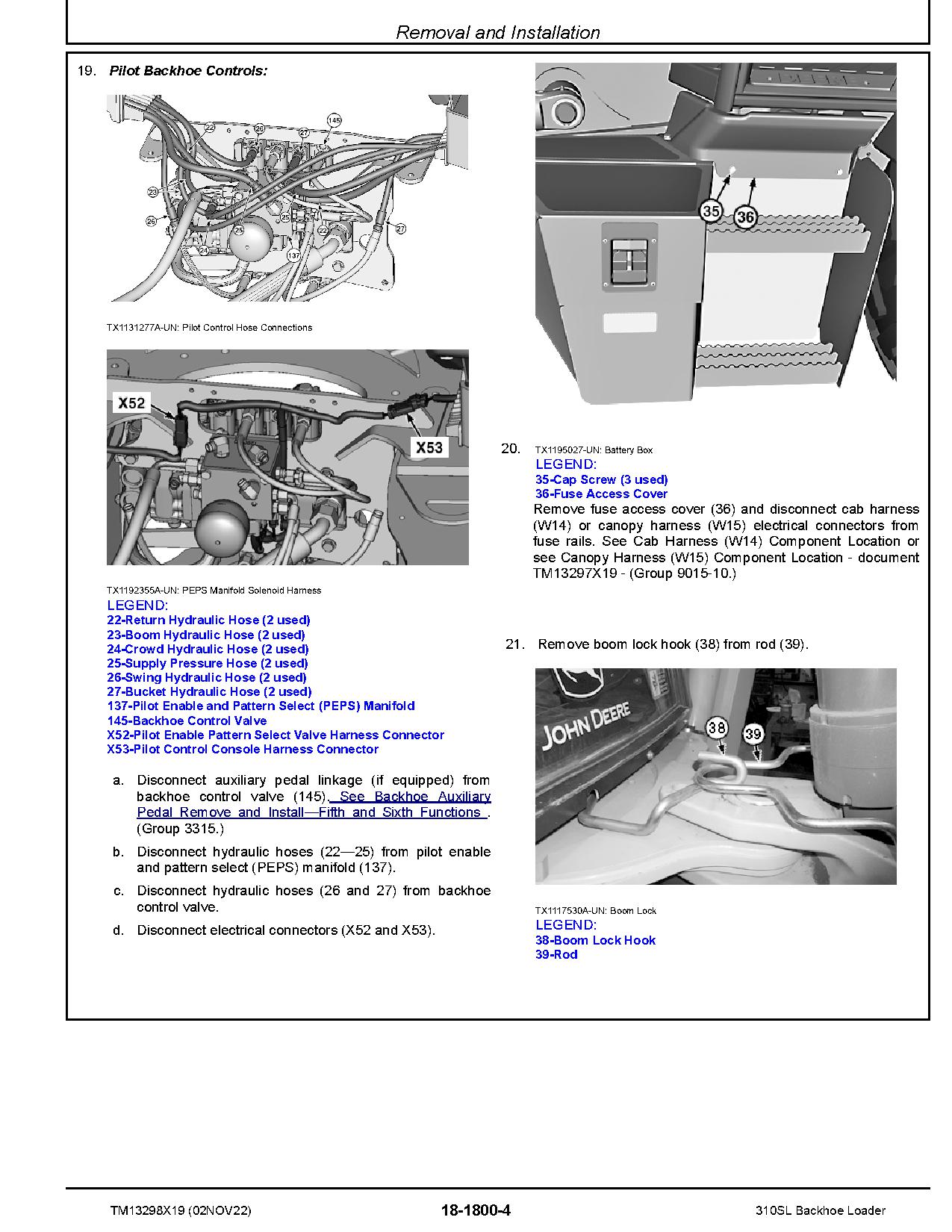 John Deere 310SL Side Shift Backhoe Loaders Repair Manual TM13298X19 (4)