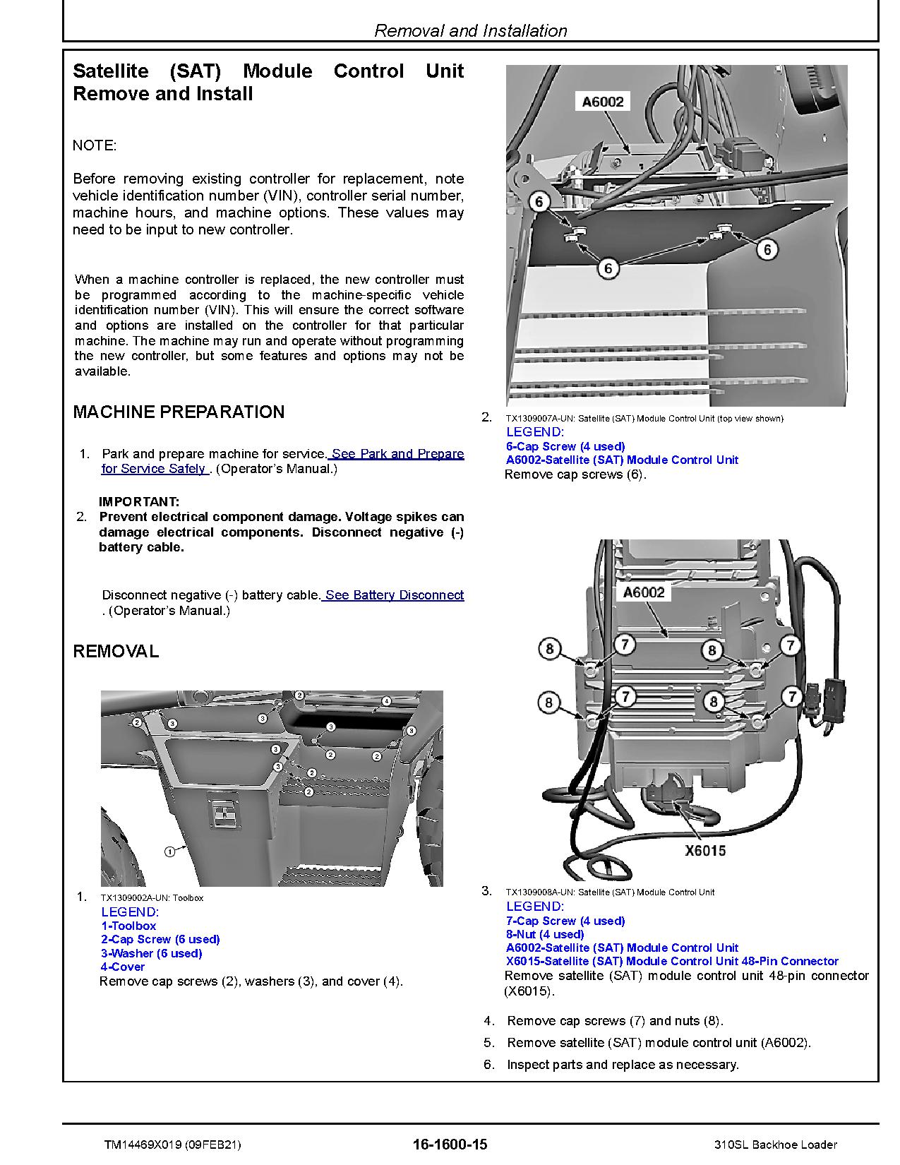 John Deere 310SL Side Shift Backhoe Loaders Repair Manual TM14469X019 (2)