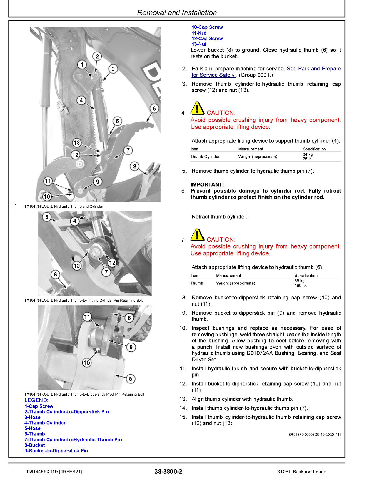 John Deere 310SL Side Shift Backhoe Loaders Repair Manual TM14469X019 (4)