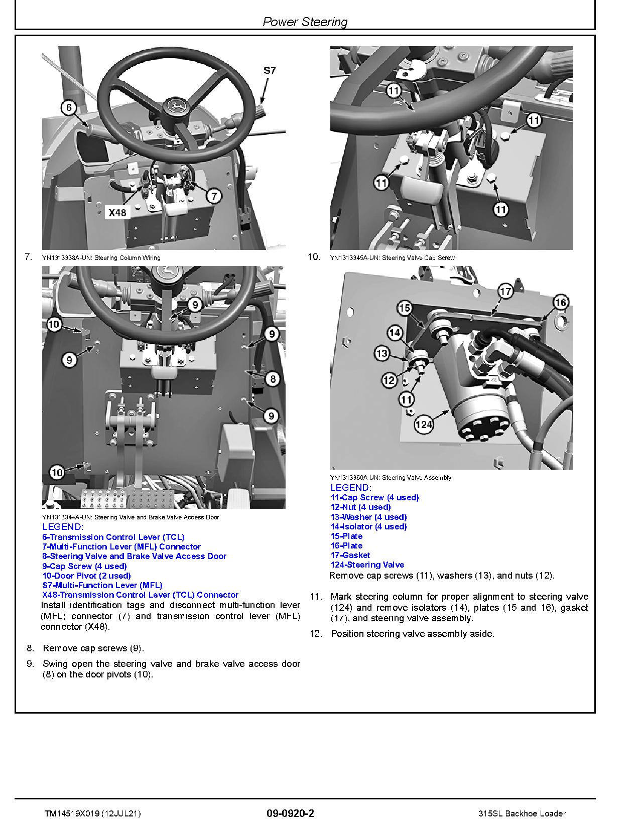 John Deere 315SL Backhoe Loaders Repair Manual TM14519X019 (2)