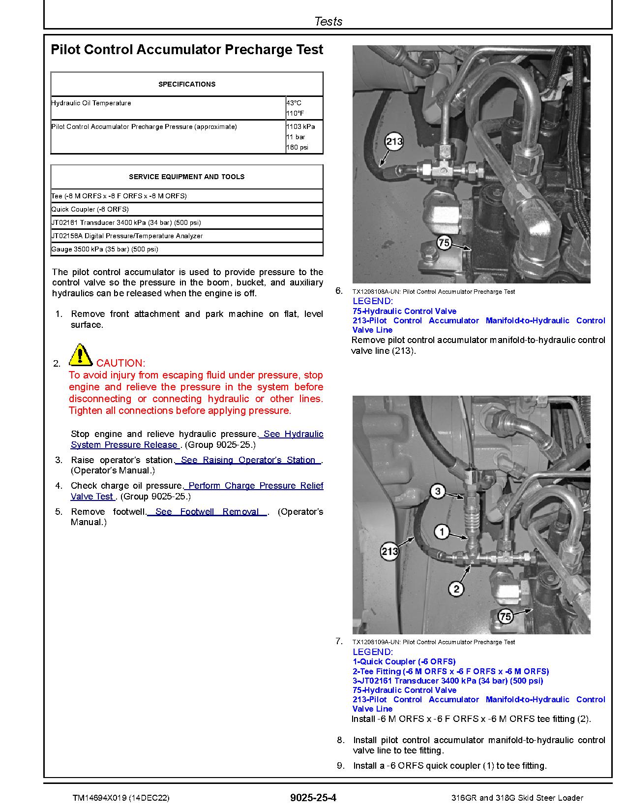 John Deere 316GR 318G Skid Steer Loaders Operation and Test Manual TM14694X019 (4)