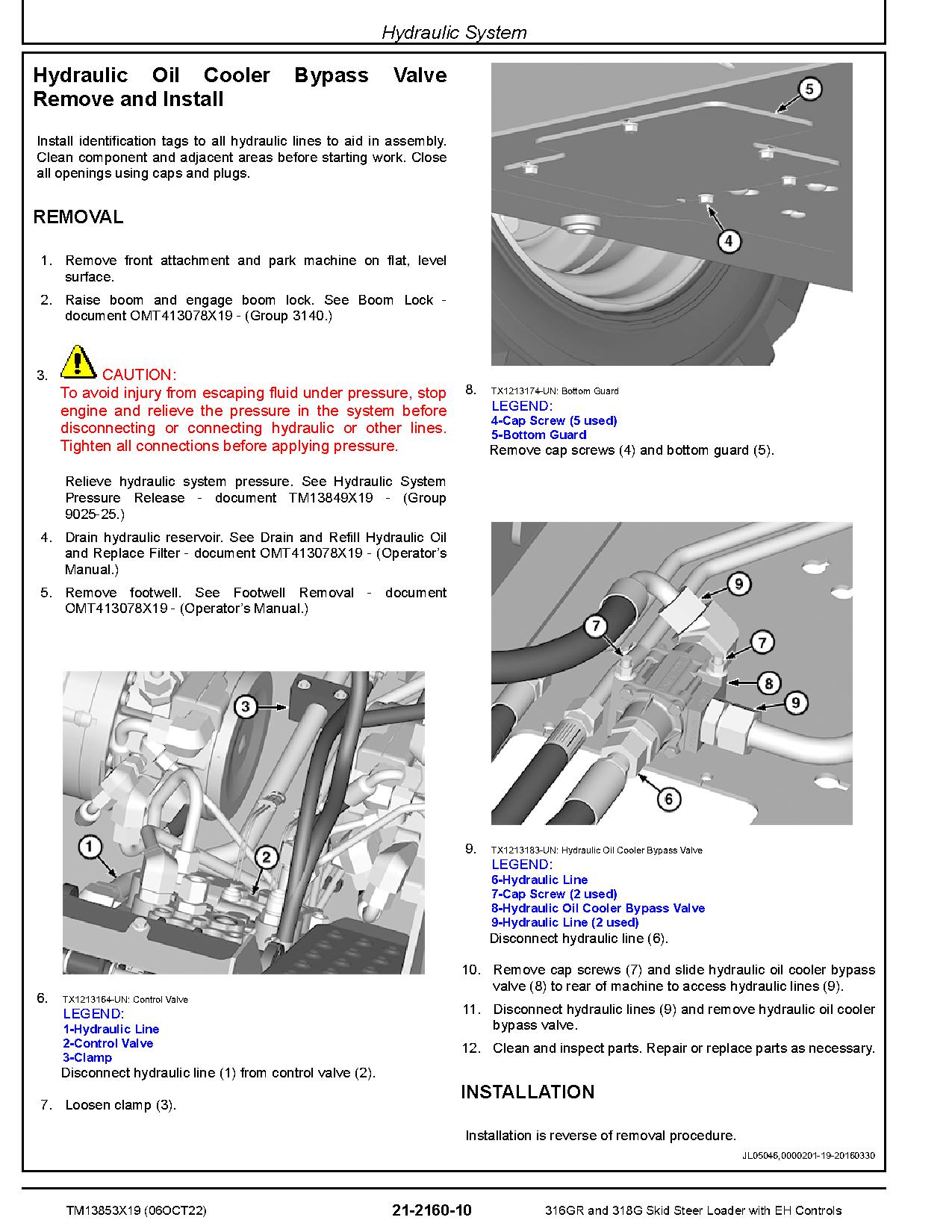 John Deere 316GR 318G Skid Steer Loaders Repair Manual TM13853X19 (4)