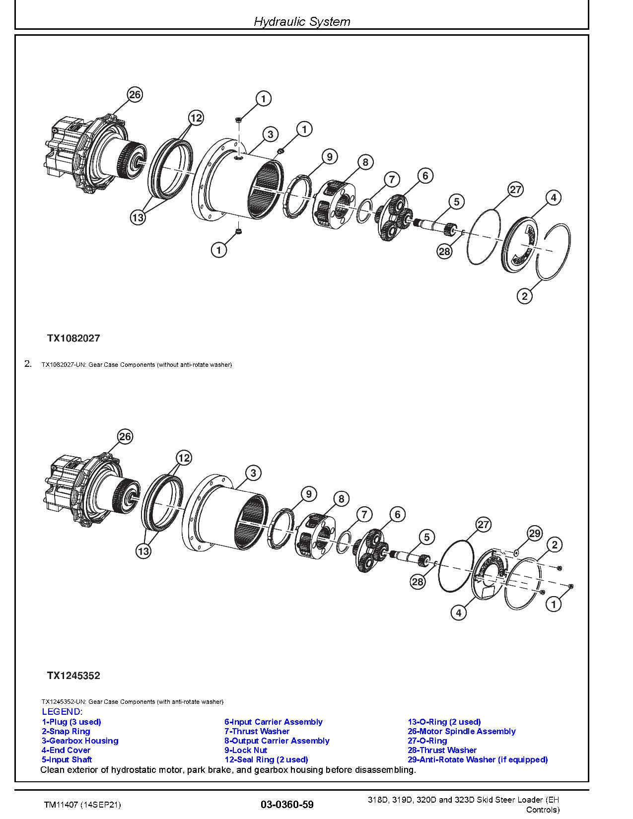 John Deere 319D 323D Compact Track Loaders 318D 320D Skid Steer Loaders Repair Manual TM11407 (2)