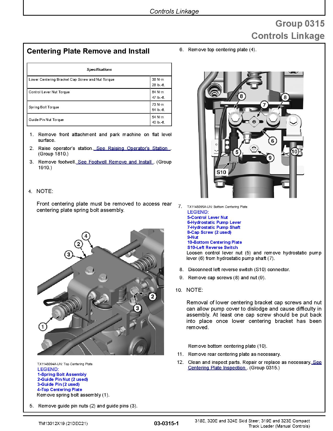 John Deere 319E 323E Compact Track Loaders 318E 320E 324E Skid Steer Loaders Repair Manual TM13012X19 (2)