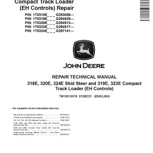 John Deere 319E 323E Compact Track Loaders 318E 320E 324E Skid Steer Loaders Repair Manual TM13013X19 (1)