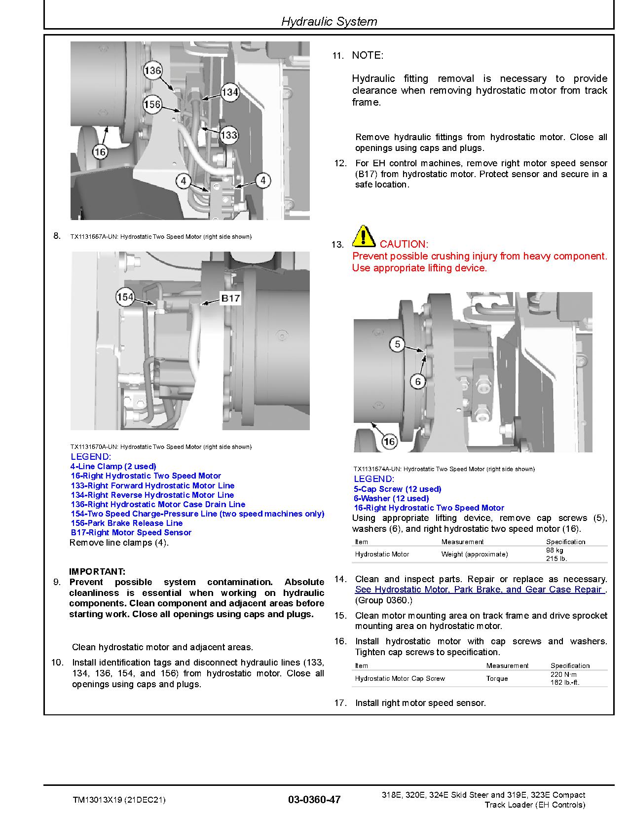 John Deere 319E 323E Compact Track Loaders 318E 320E 324E Skid Steer Loaders Repair Manual TM13013X19 (2)