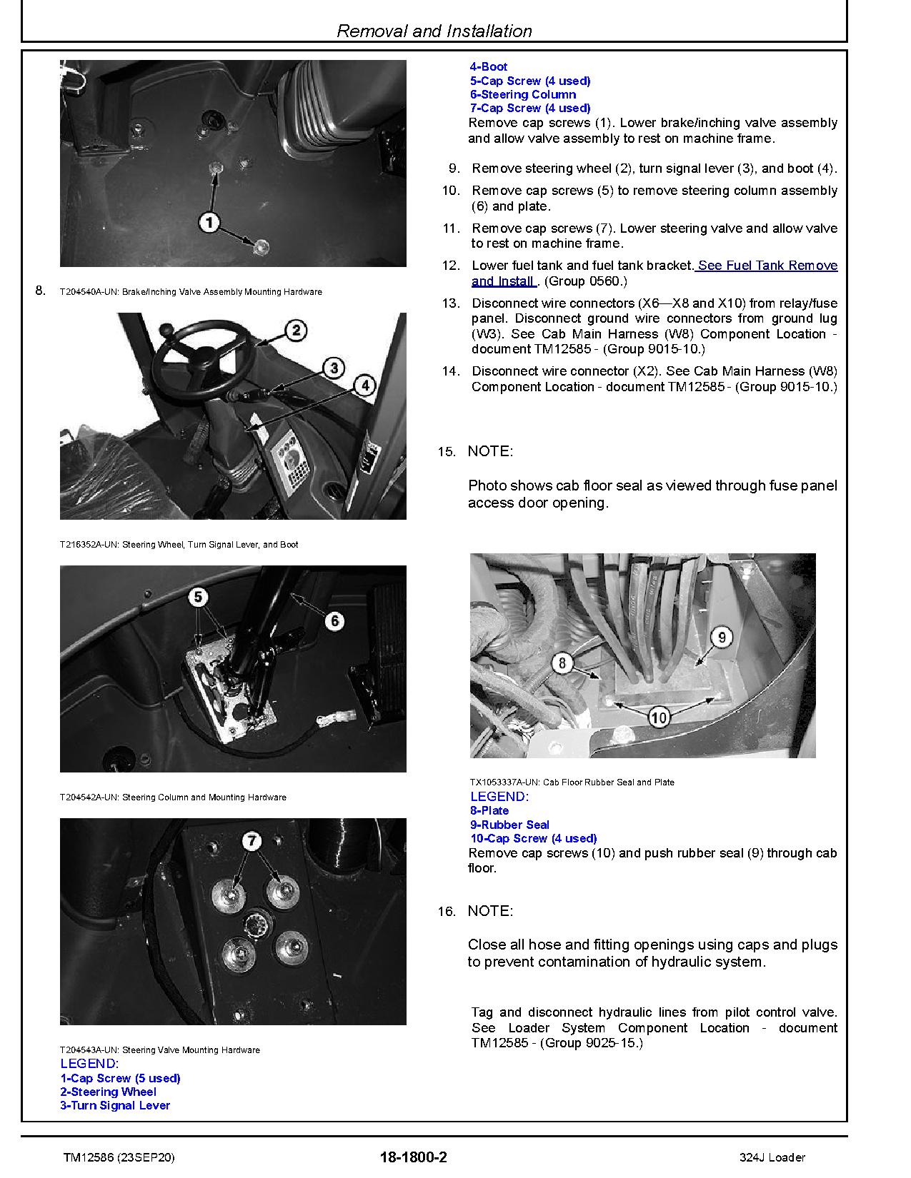 John Deere 324J Compact 4WD Loaders Repair Manual TM12586 (4)