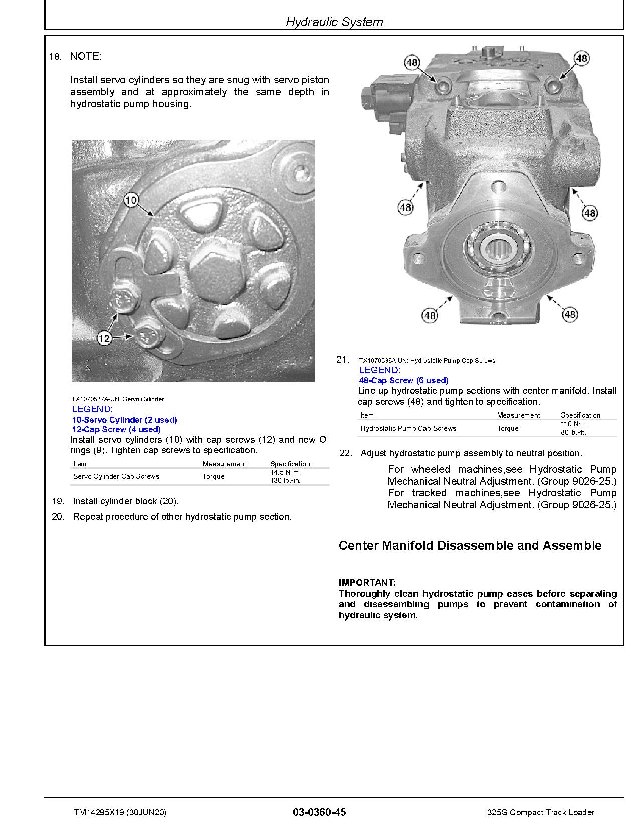 John Deere 325G Compact Track Loaders Repair Manual TM14295X19 (2)