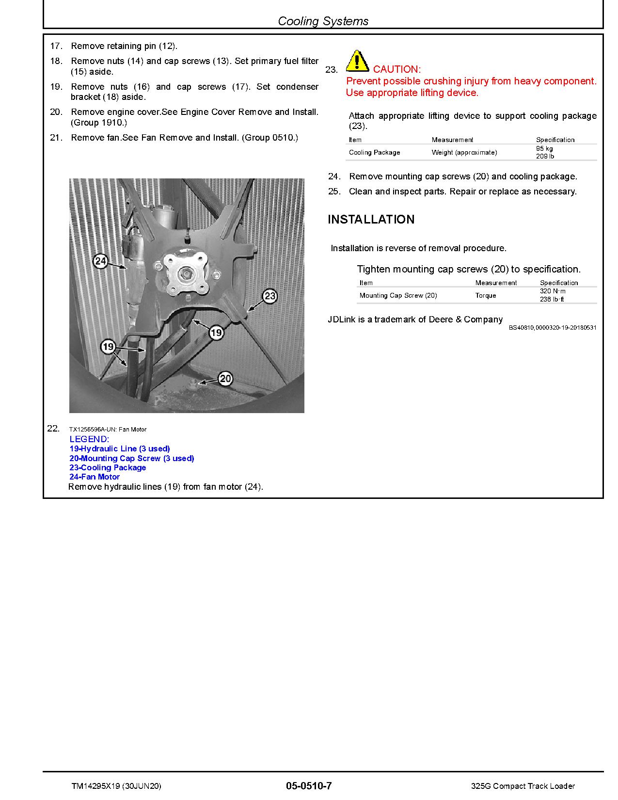 John Deere 325G Compact Track Loaders Repair Manual TM14295X19 (3)