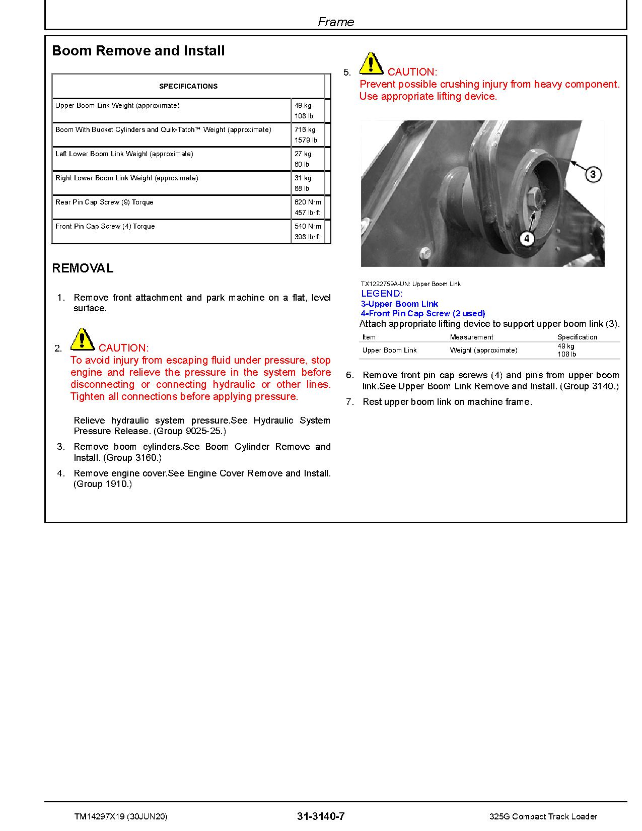 John Deere 325G Compact Track Loaders Repair Manual TM14297X19 (4)