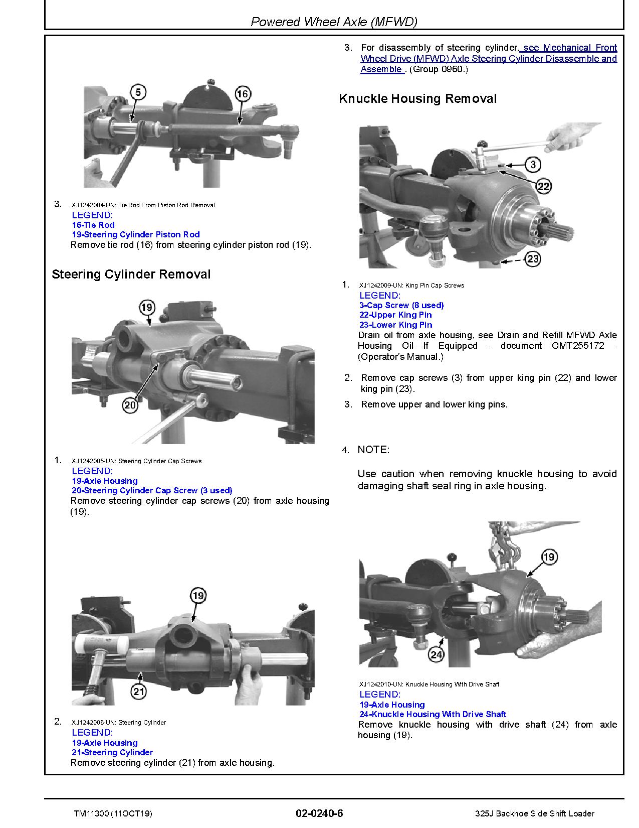 John Deere 325J Backhoe Loaders Repair Manual TM11300 (2)