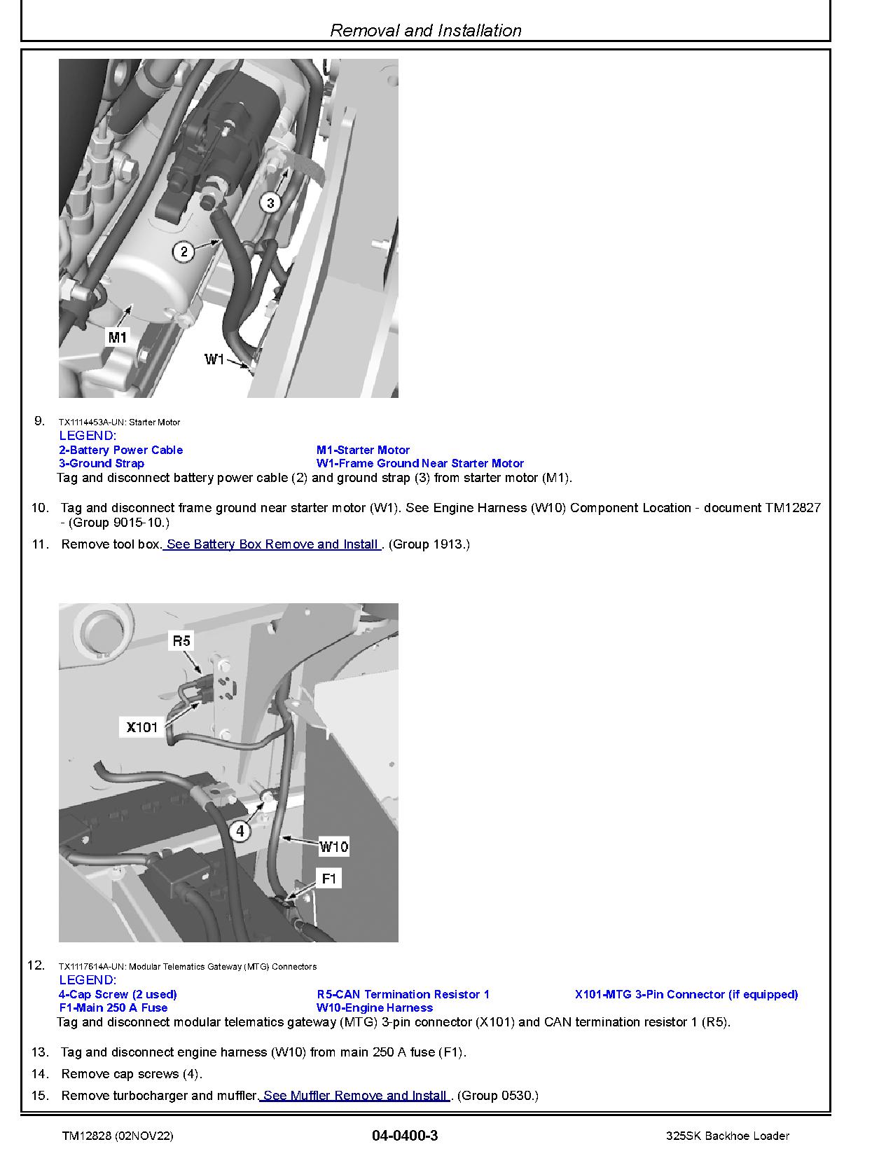 John Deere 325SK Side Shift Backhoe Loaders Repair Manual TM12828 (2)