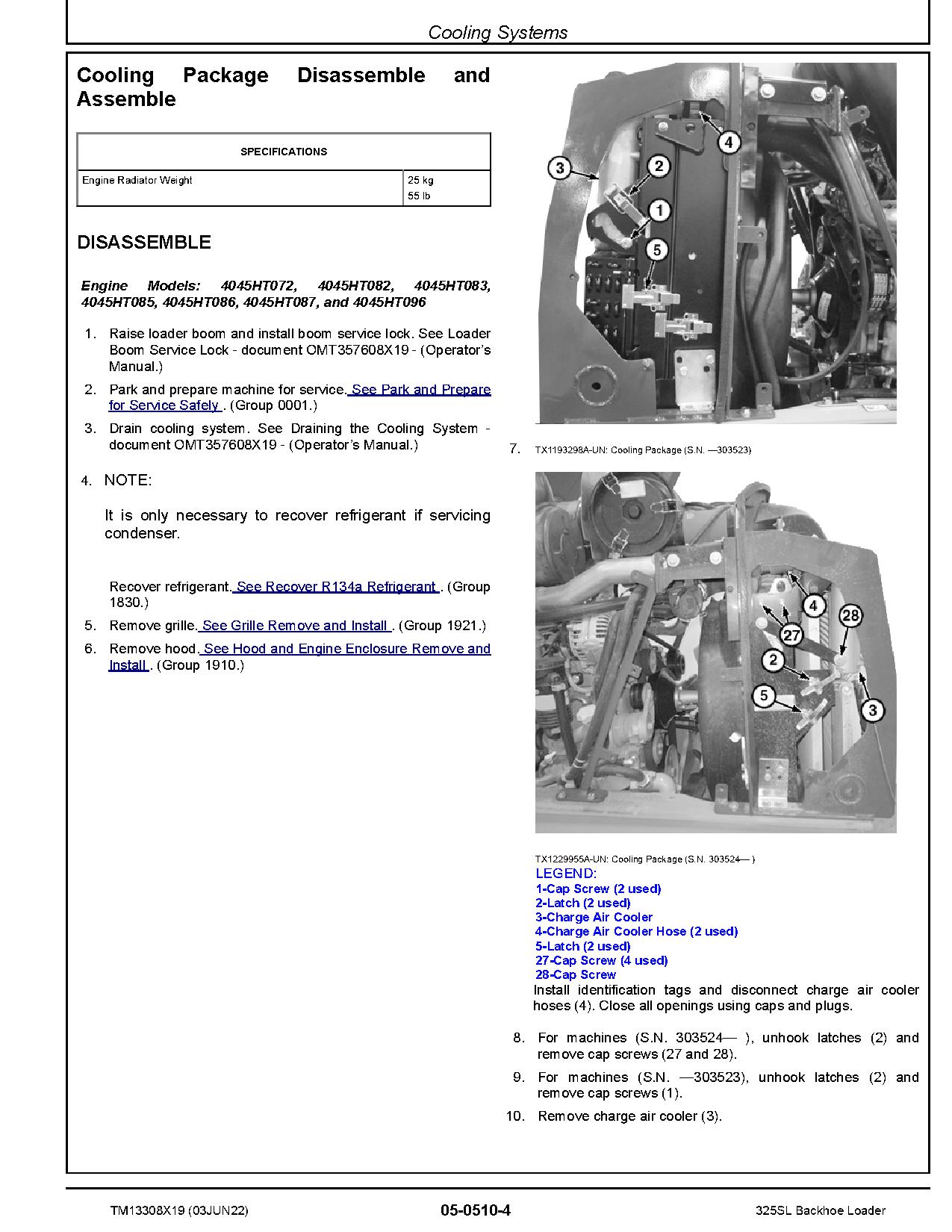John Deere 325SL Side Shift Backhoe Loaders Repair Manual TM13308X19 (2)