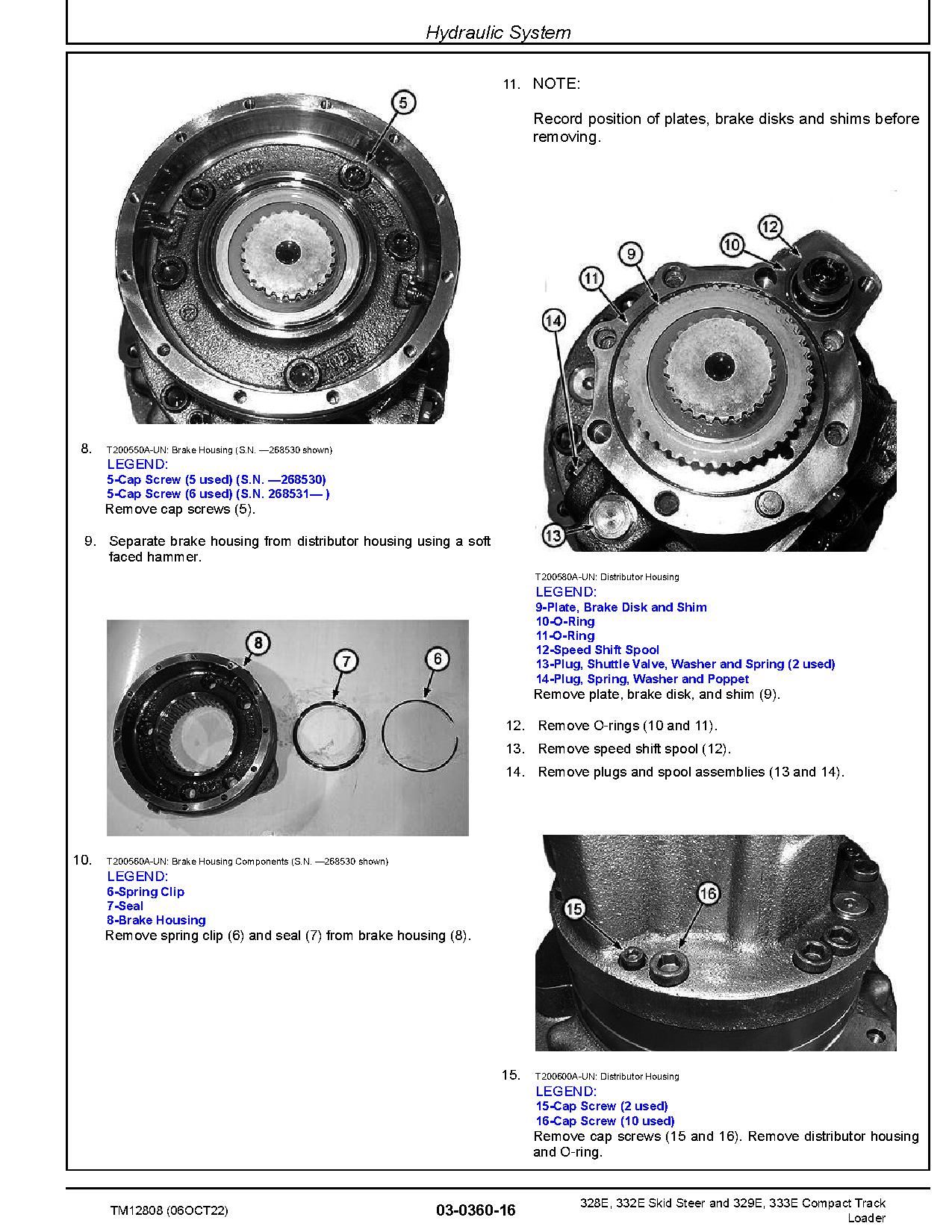 John Deere 329E 333E Compact Track Loaders 328E 332E Skid Steer Loaders Repair Manual TM12808 (2)