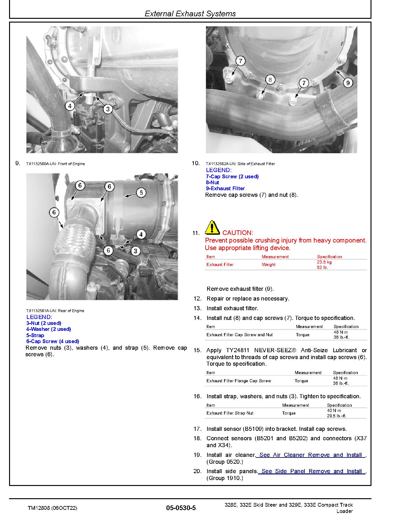 John Deere 329E 333E Compact Track Loaders 328E 332E Skid Steer Loaders Repair Manual TM12808 (3)