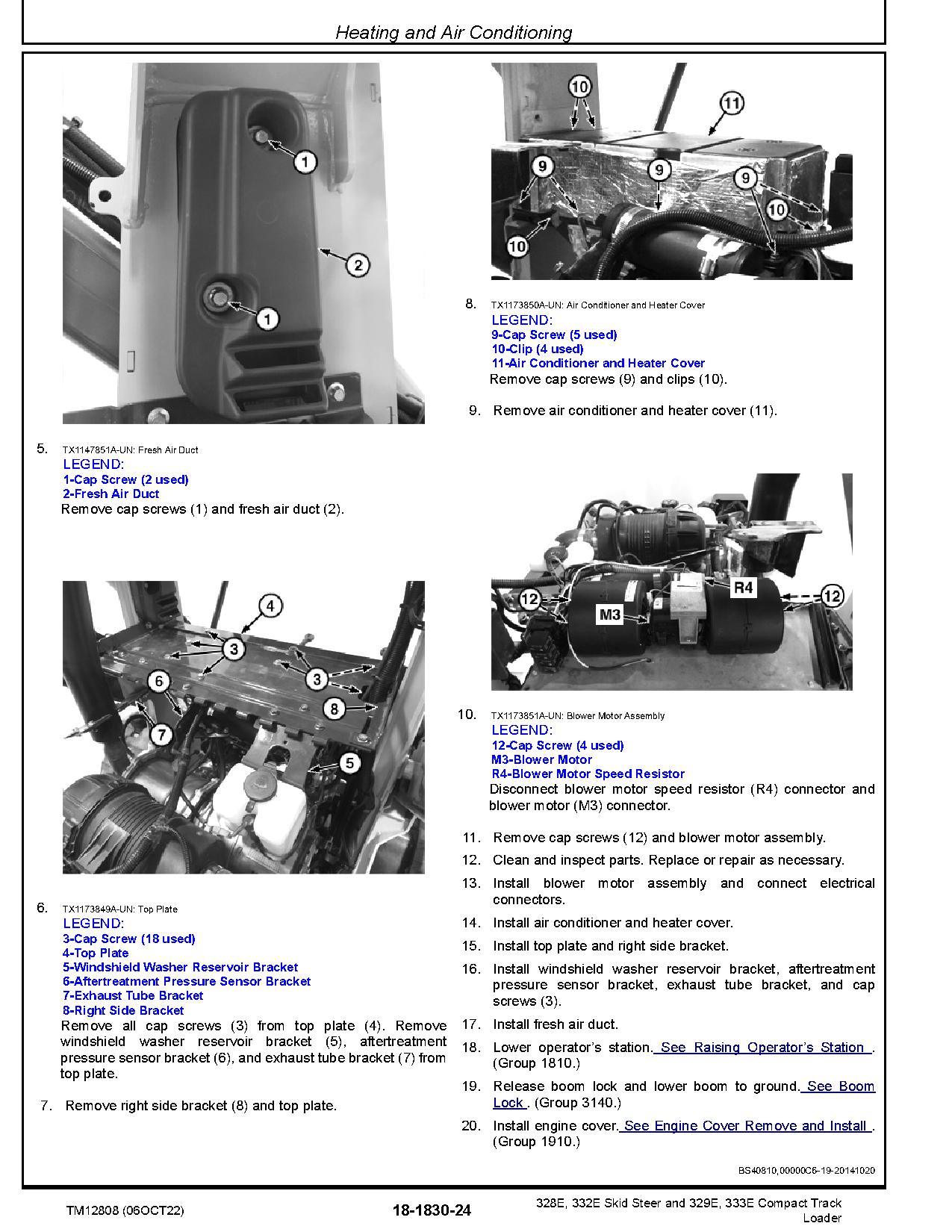 John Deere 329E 333E Compact Track Loaders 328E 332E Skid Steer Loaders Repair Manual TM12808 (4)